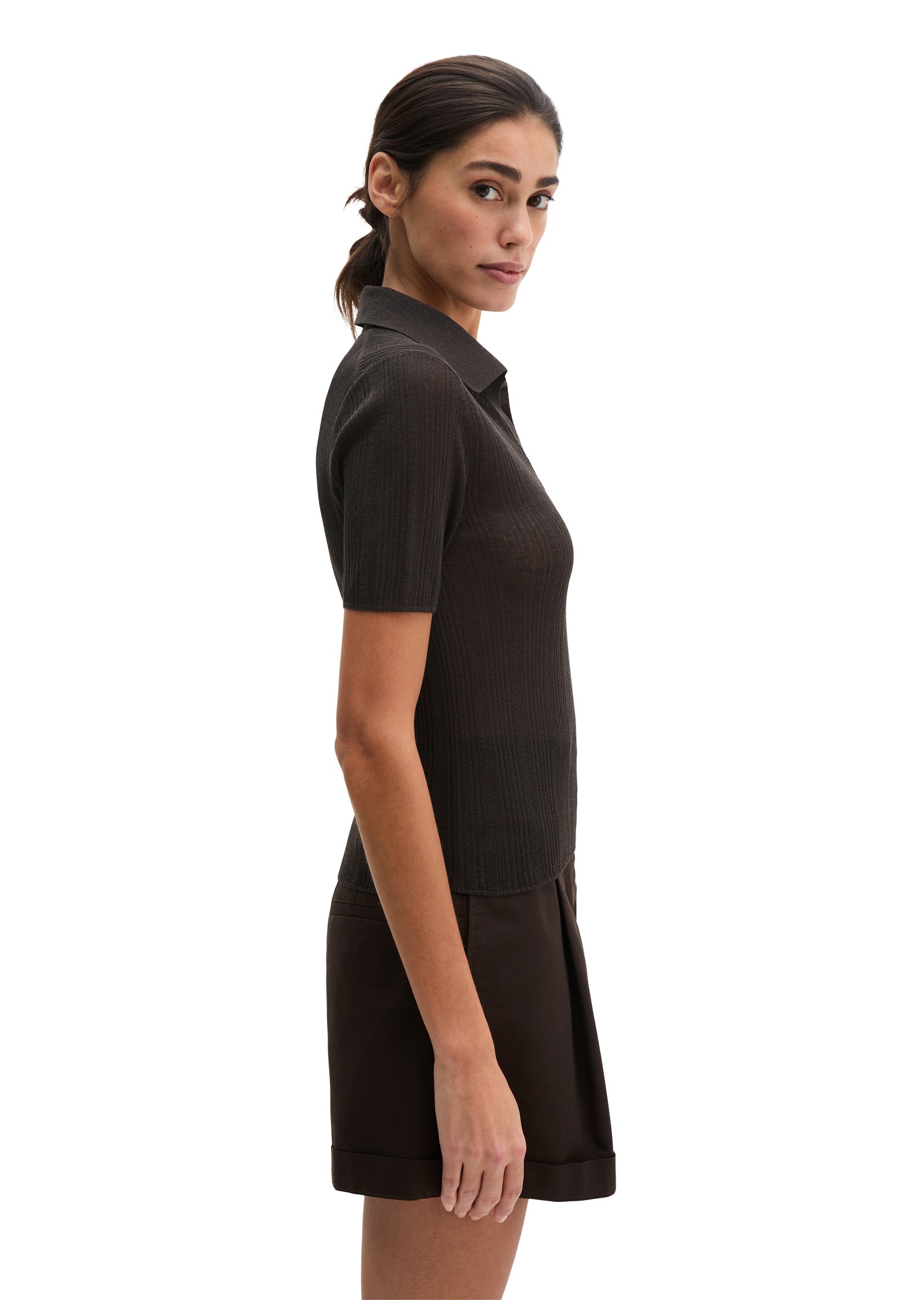 Marc OPolo Polokragenpullover "aus edlem Viskose-Leinen-Mix" günstig online kaufen