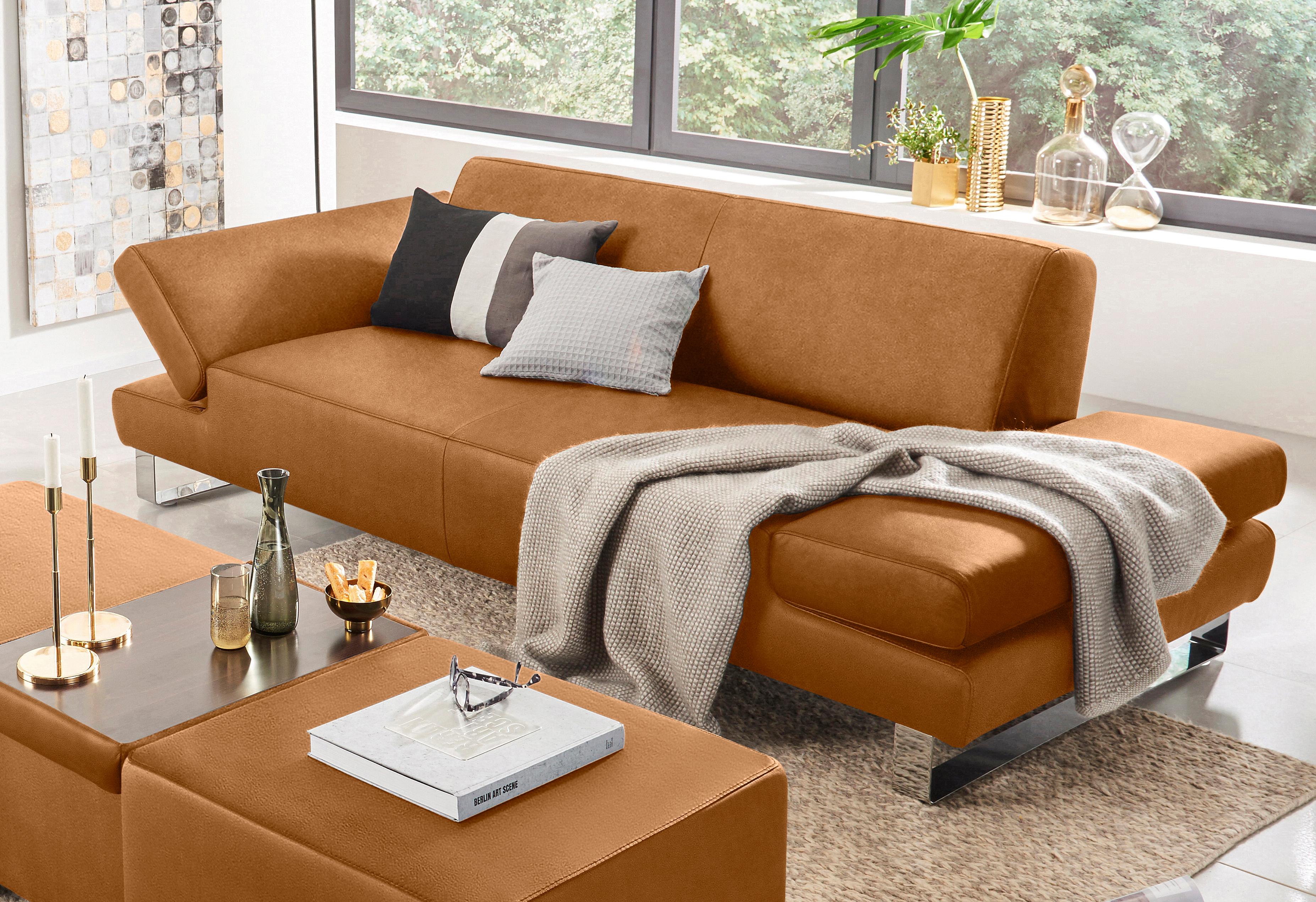 W.SCHILLIG 3-Sitzer "taboo Designsofa mit hohem Sitzkomfort, Breite 232cm, Sitztiefe 59cm" mit Normaltiefe, inklusive Armlehnenverstellung