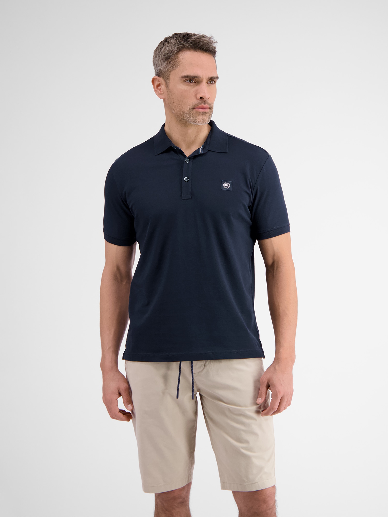 LERROS Poloshirt »LERROS Herren Poloshirt mit Stretchanteil, unifarben«