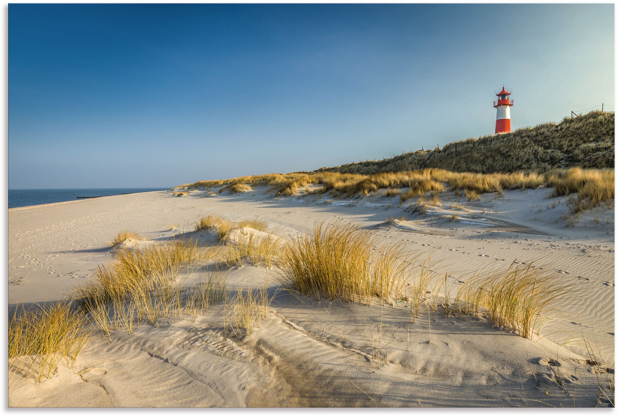 Artland Wandbild "Leuchtturm List-Ost Ellenbogen-Halbinsel", Strandbilder, (1 St.), als Alubild, Outdoorbild, Leinwandbi