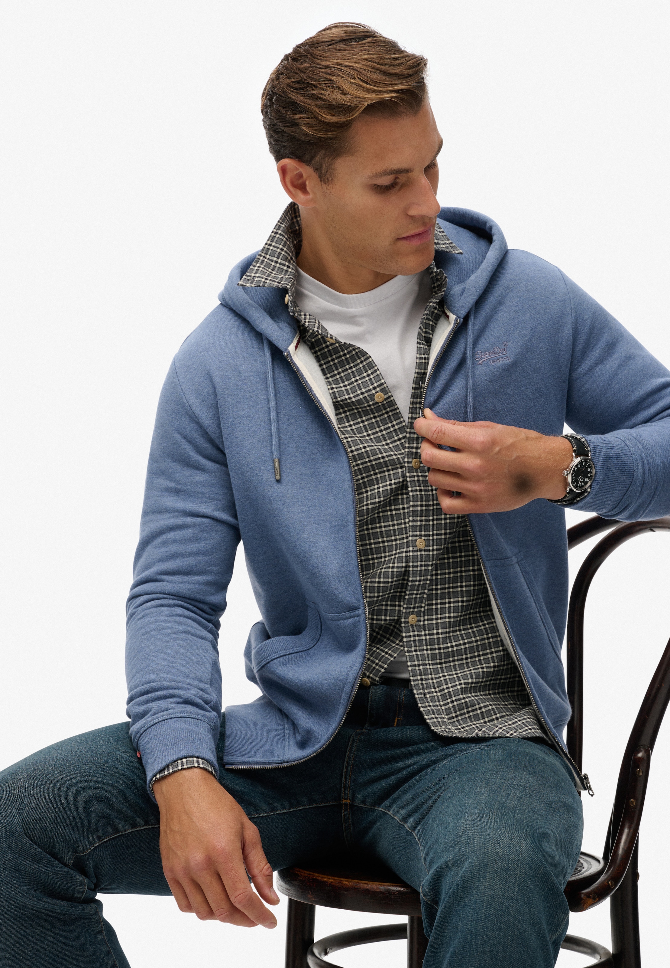 Superdry Kapuzensweatjacke »ESSENTIAL LOGO ZIP HOODIE HB«