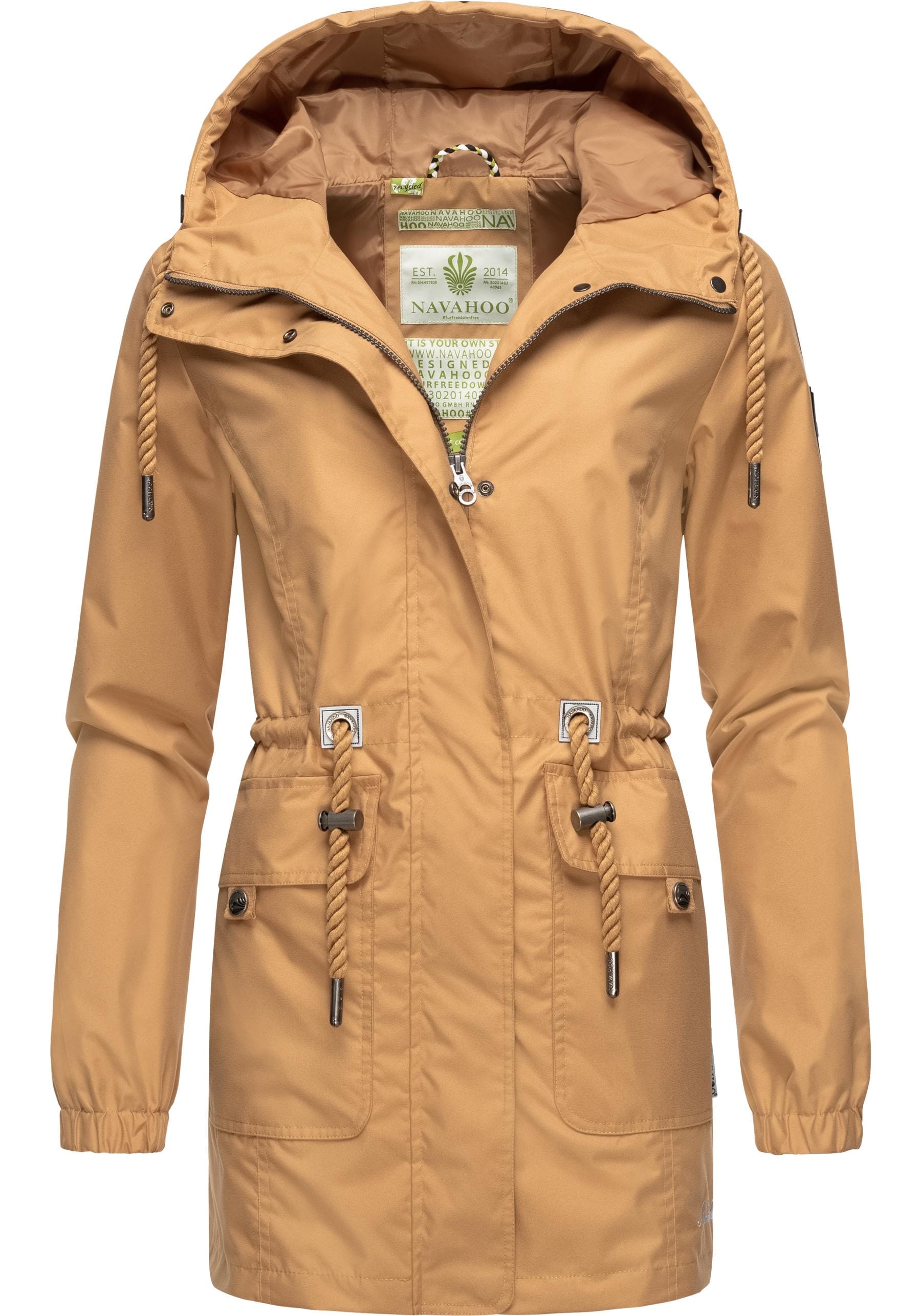 Navahoo Outdoorjacke »Neophee«, Damen Parka BAUR aus Materialien recycelten kaufen mit Übergangs Kapuze, 