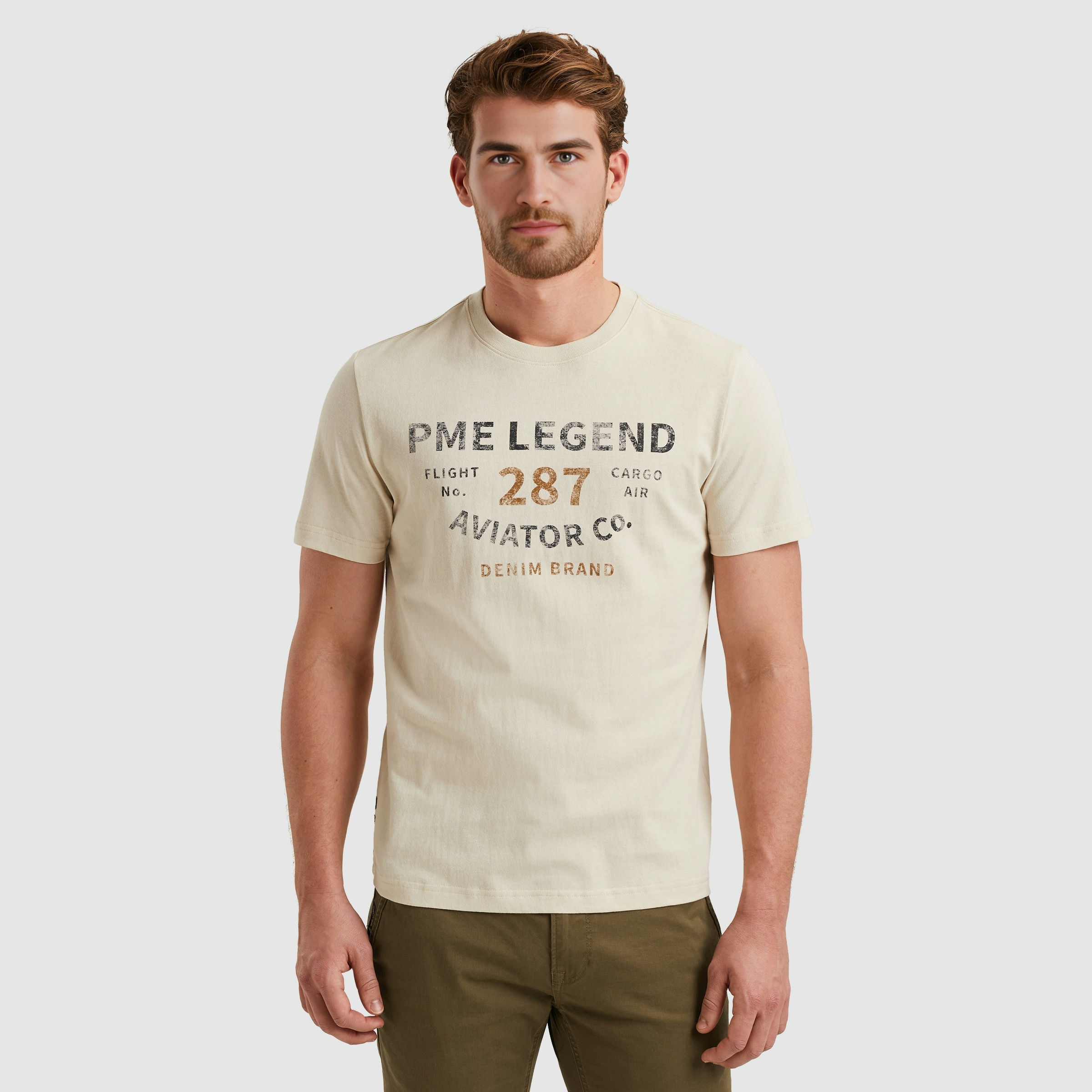 PME LEGEND T-Shirt »Short sleeve r-neck open end jersey«, mit Logo-Print