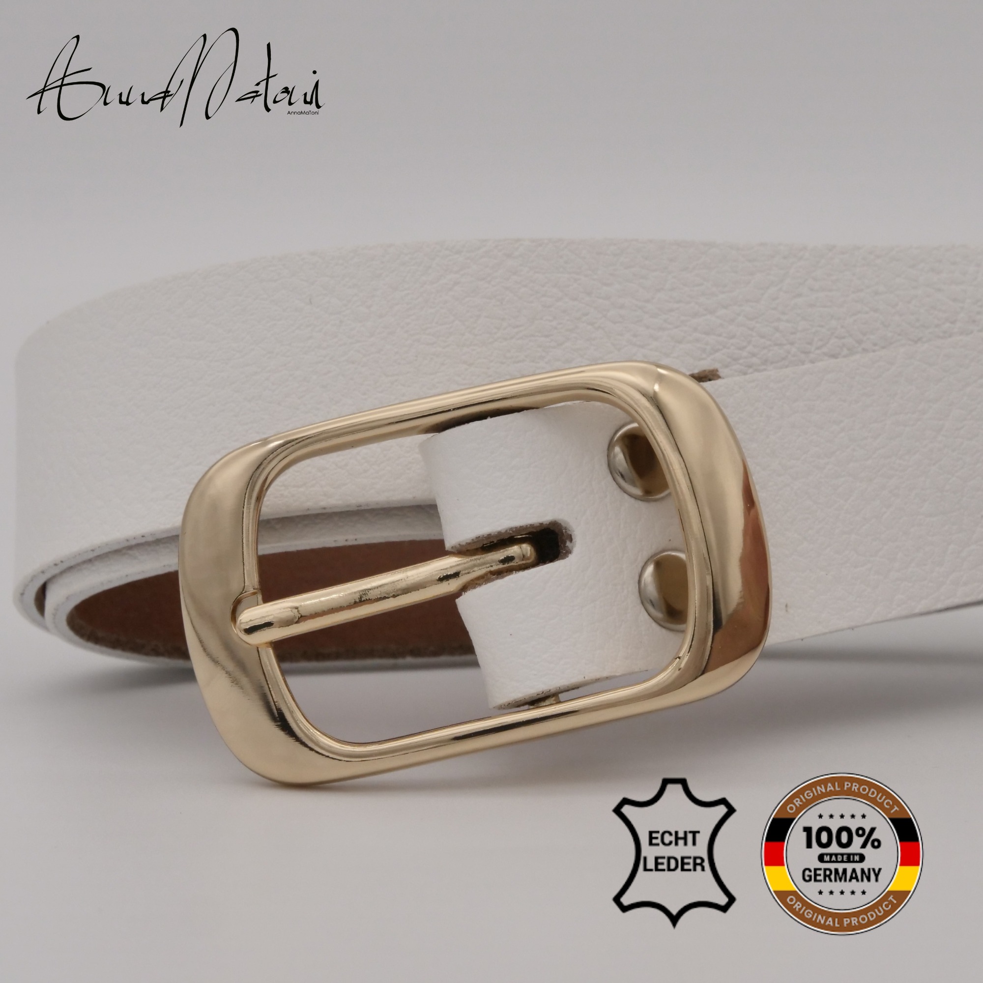 Thumbnail - AnnaMatoni Ledergürtel "AnnaMatoni Damen Ledergürtel in hochwertigem Veganem Nappa 3cm"