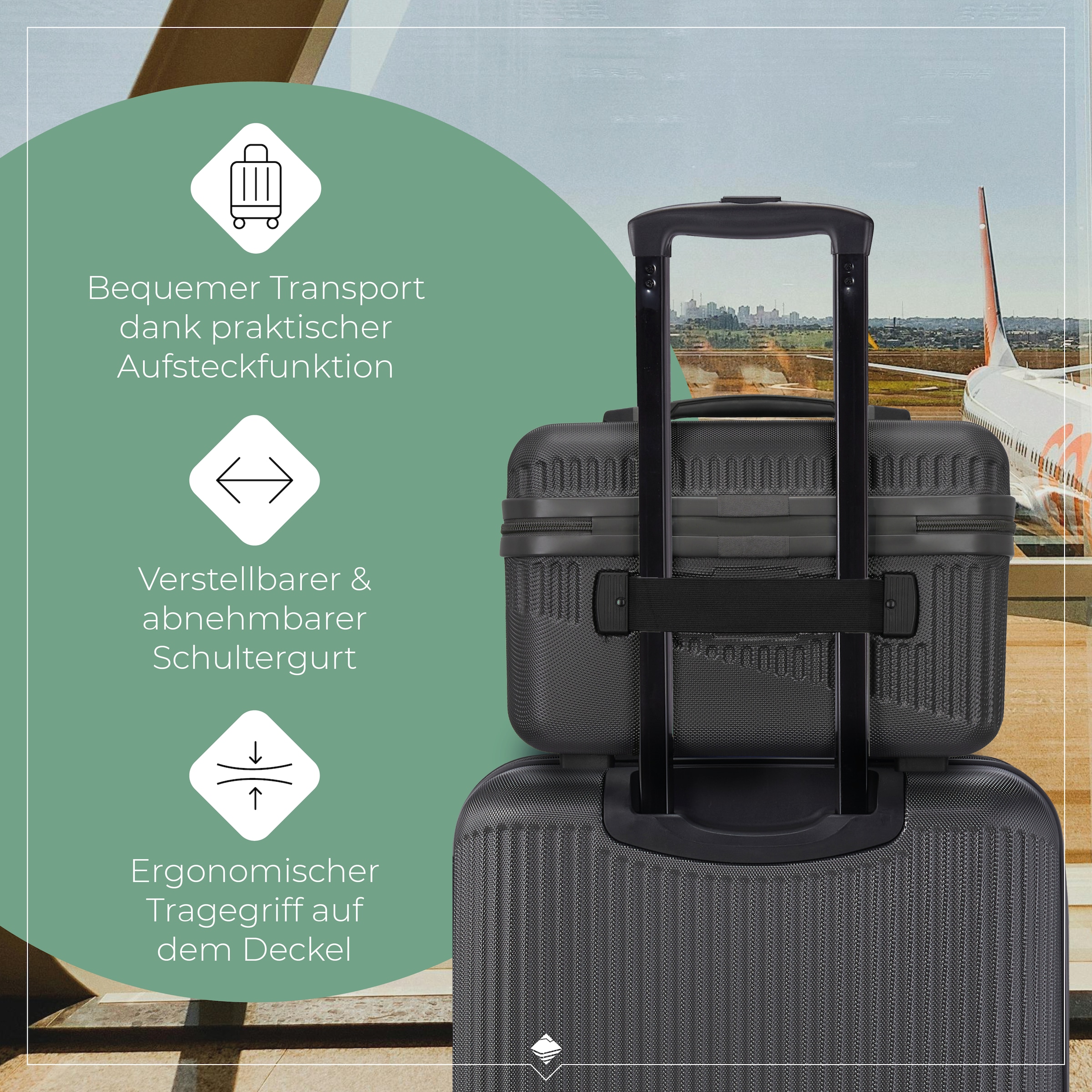 travelite Beautycase »BALI«, Kosmetikkoffer mit Aufsteck -und Organizerfunktion