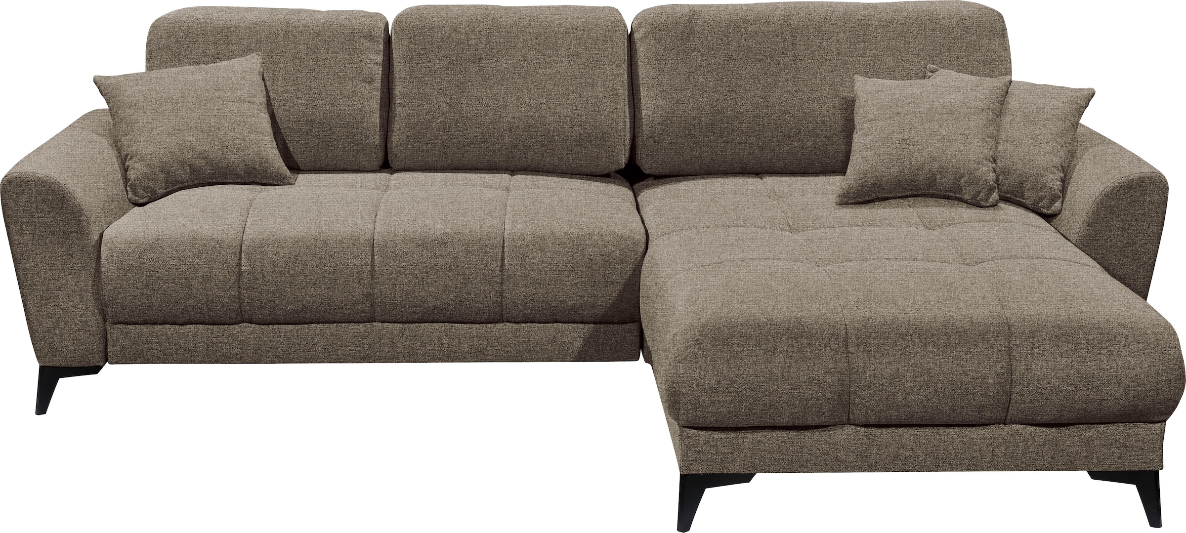ED EXCITING DESIGN Ecksofa »Bern L-Form«, mit Bettfunktion, Bettkasten & 3 Zierkissen