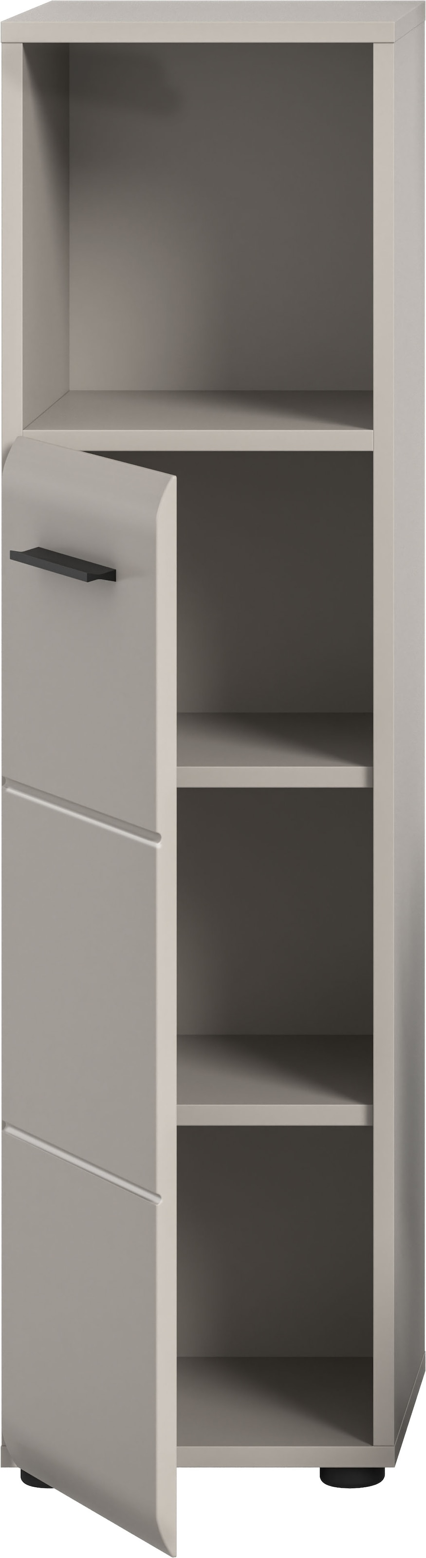 welltime Midischrank »FLORENZ,  Höhe 110 cm, 1 Tür, 2 Fachböden, 1 offenes Fach« TOPSELLER!, 1 Stk. tlg. Türanschlag wechselbar, hochwertige MDF Front, Badschrank, Bad