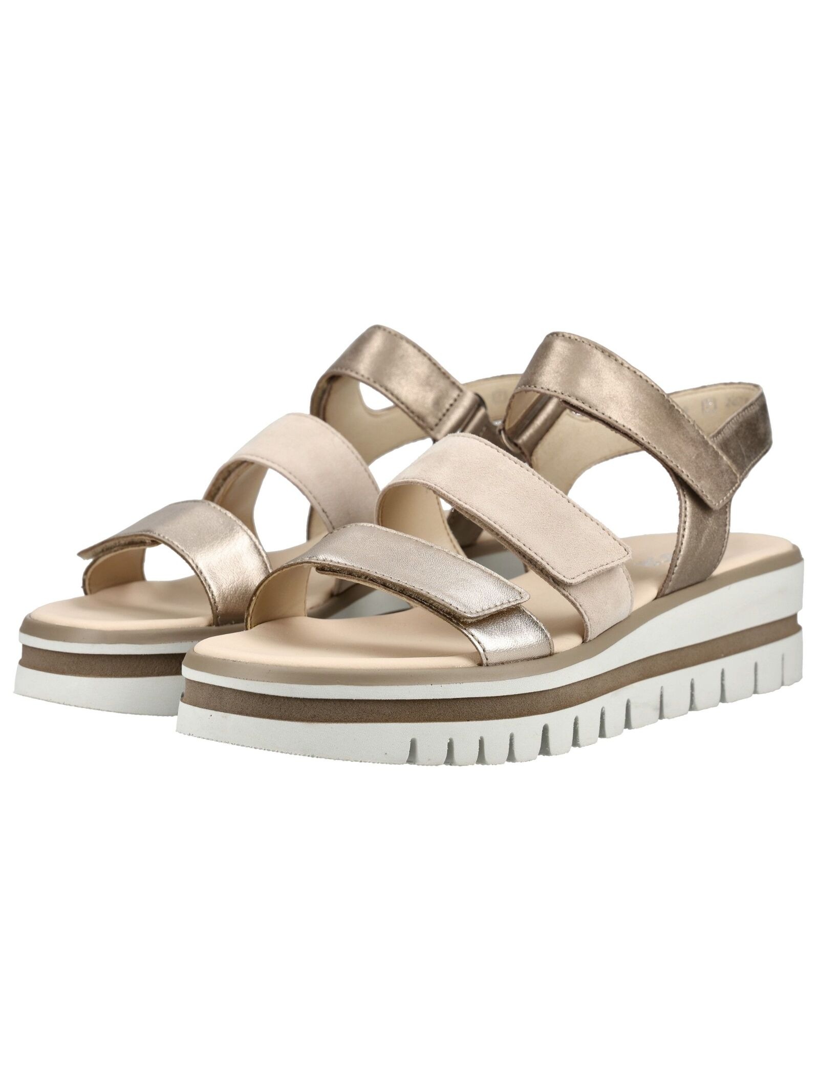 Gabor Sandalen Glattleder Platform Sandals Gold 38.5 3