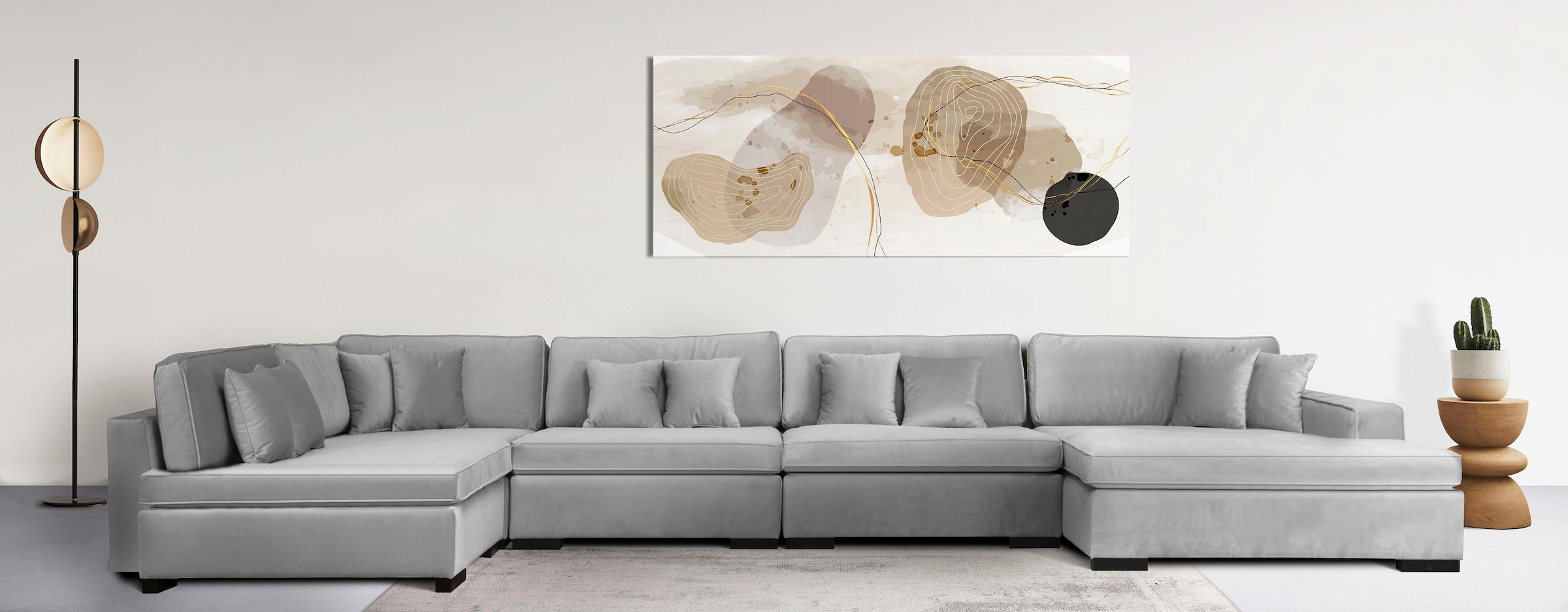 Home affaire Wohnlandschaft "Skara XXL U-Form", Lounge-Sofa XXL mit Federke günstig online kaufen