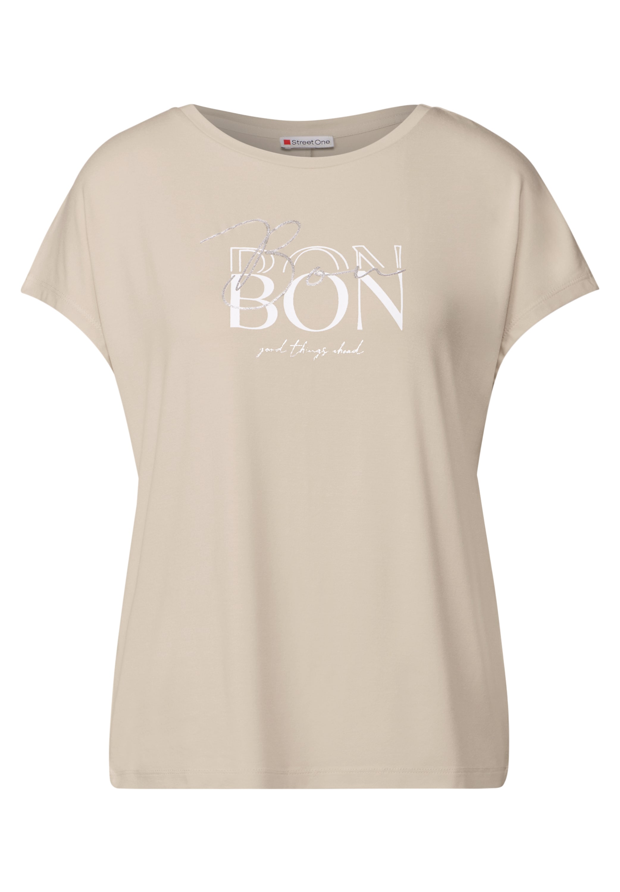 STREET ONE T-Shirt, aus softem Materialmix
