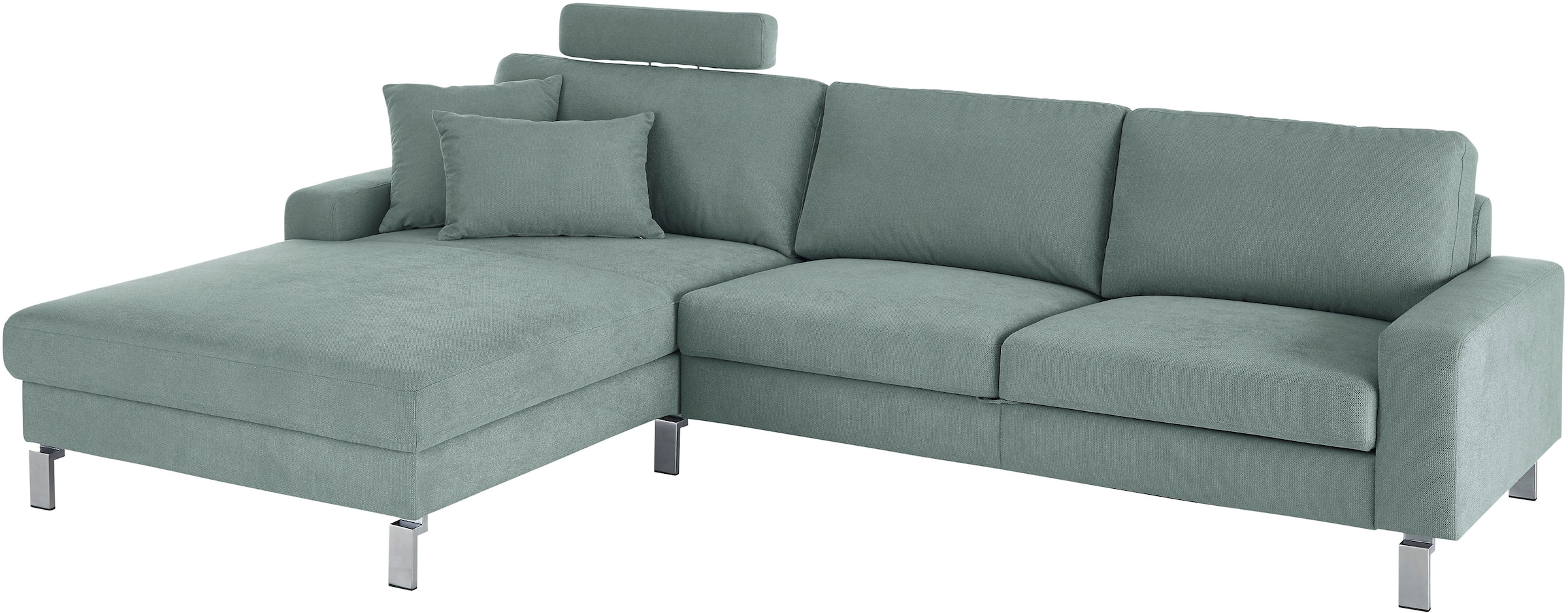 3C Candy Ecksofa »Lecce, wahlweise PUR-Schaumstoff oder  Tonnentaschenfederkern«, Bett im 2,5-Sitzer und teilmotorische  Schlaffunktion im Longchair | BAUR