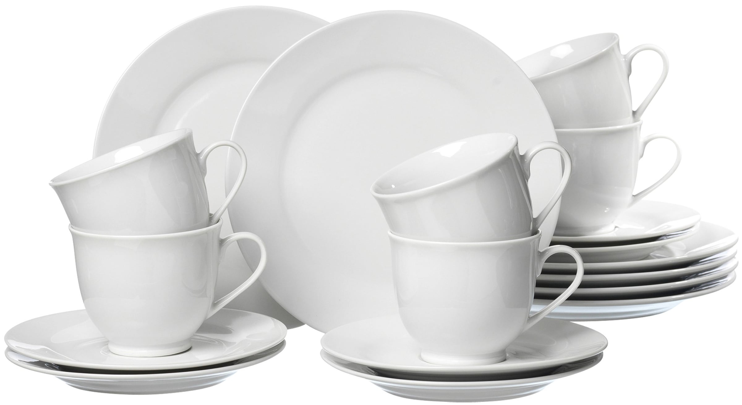 Ritzenhoff & Breker Kaffeeservice "Bianco", (Set, 18 tlg.), klassisch und schlicht, unifarben