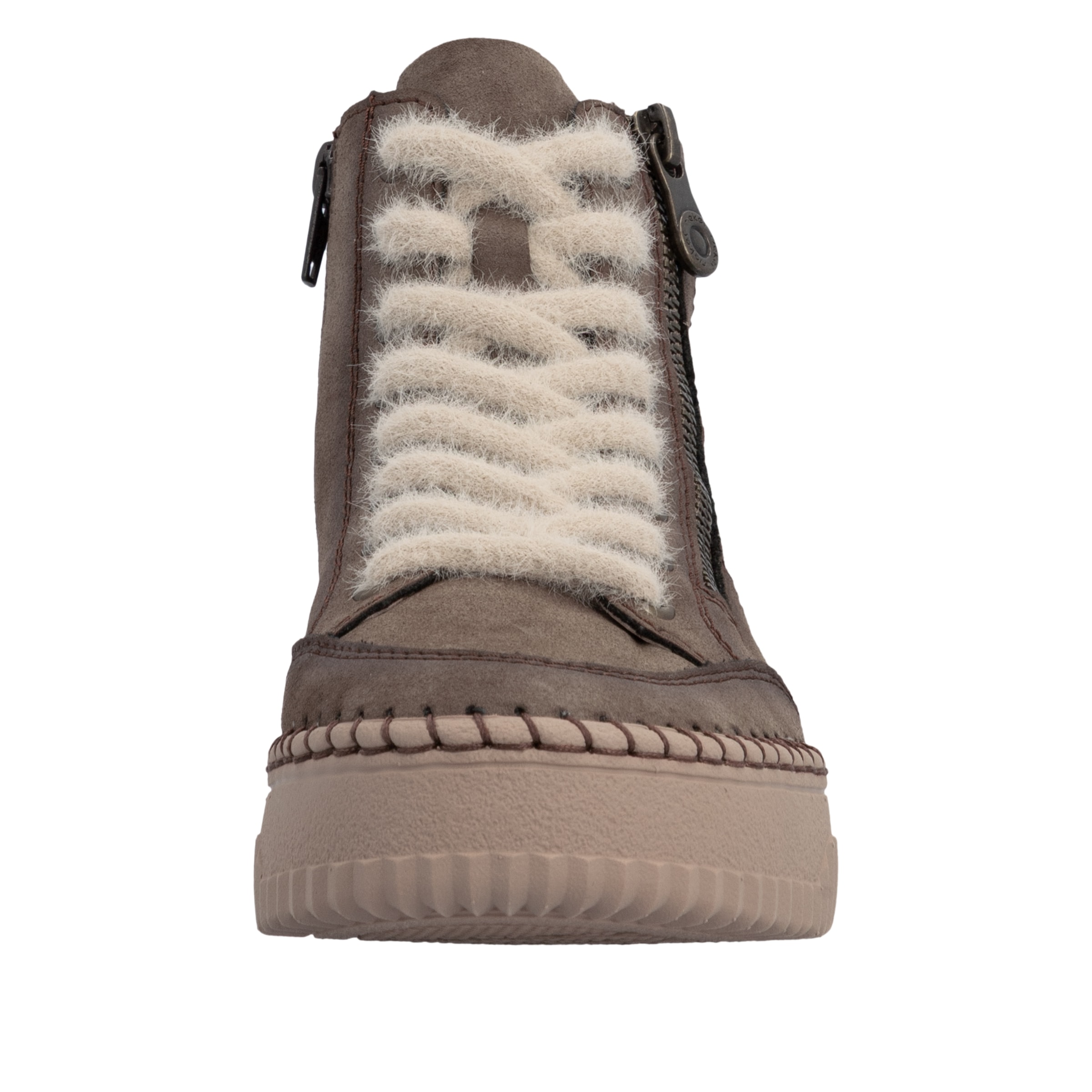 Rieker Schnürboots  Plateauboots, Stiefelette mit extravaganten Schnürsenkeln