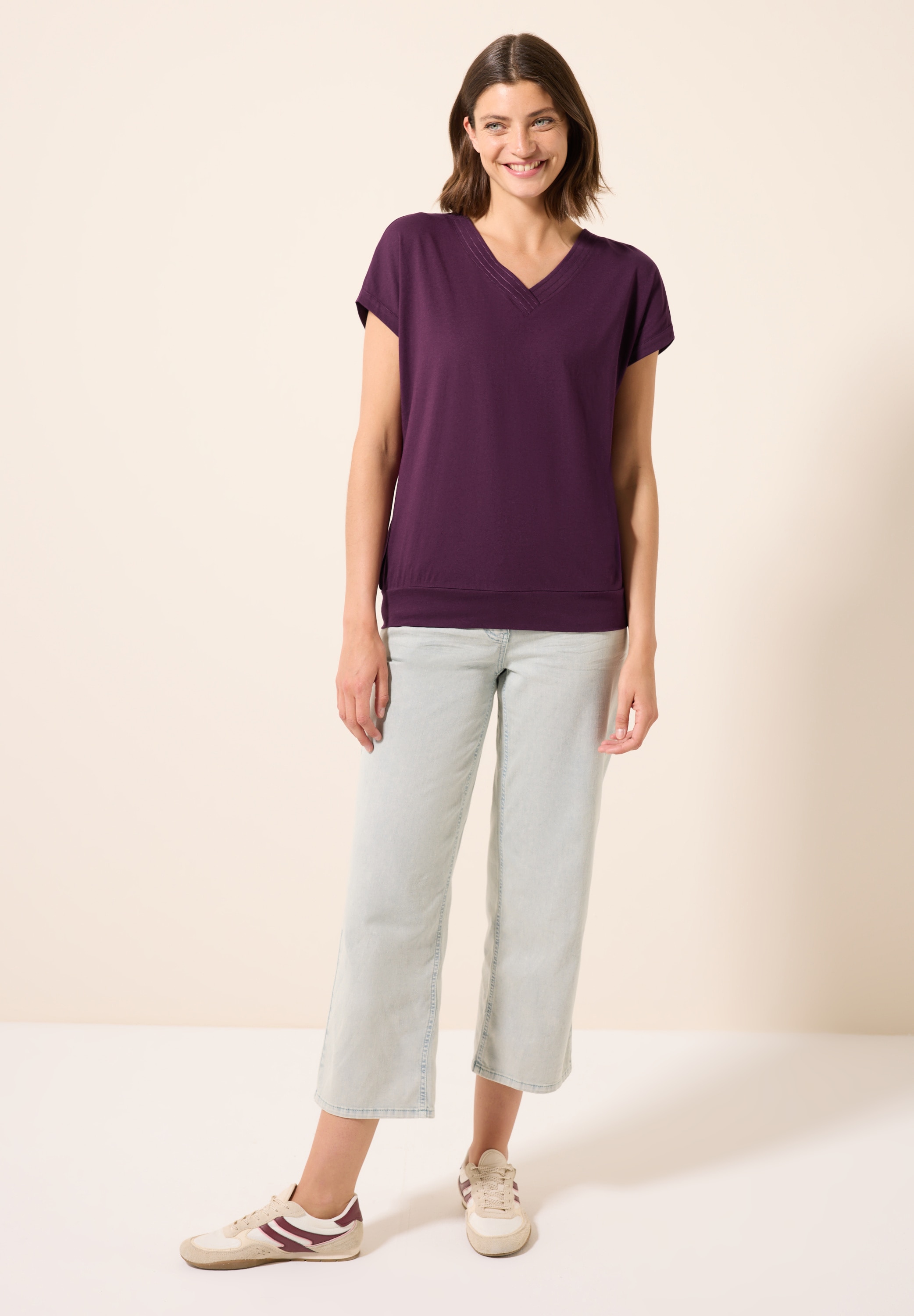 Cecil T-Shirt, im soften Baumwoll-Mix
