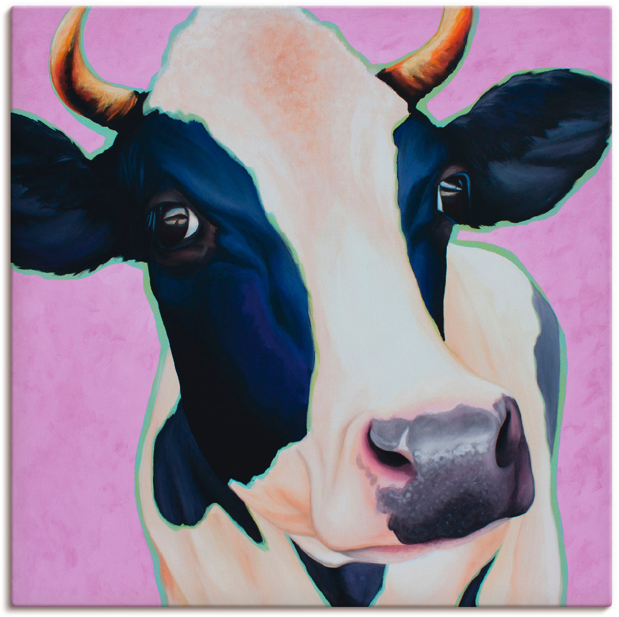 Artland Leinwandbild "Kuh Josefine", Haustiere, (1 St.), auf Keilrahmen gespannt