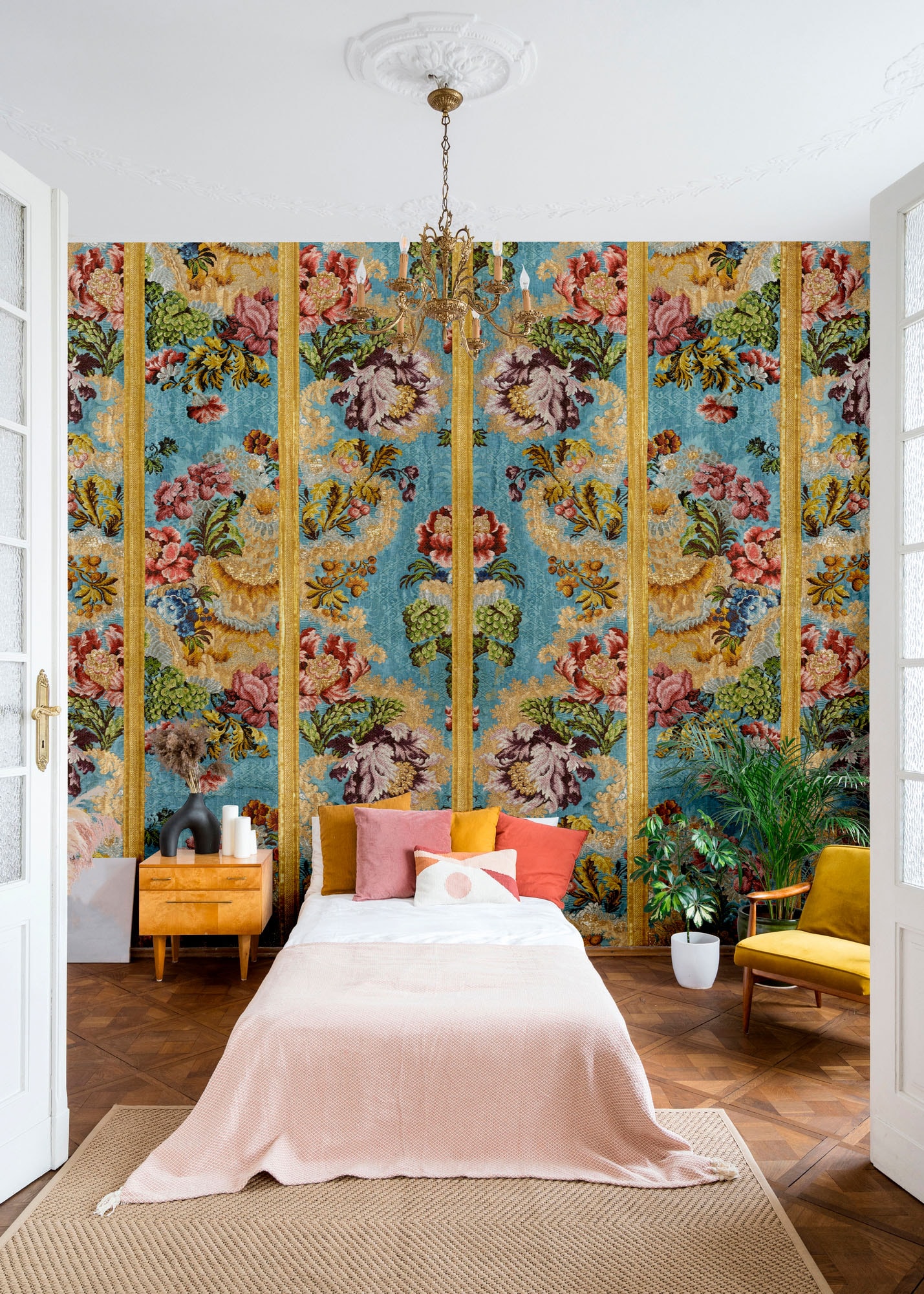 living walls Fototapete »Walls by Patel 5 Fototapete Florale Ornamentkunst« geometrisch glatt Florale Ornamentkunst auf 200 g/m² Premium-Vlies