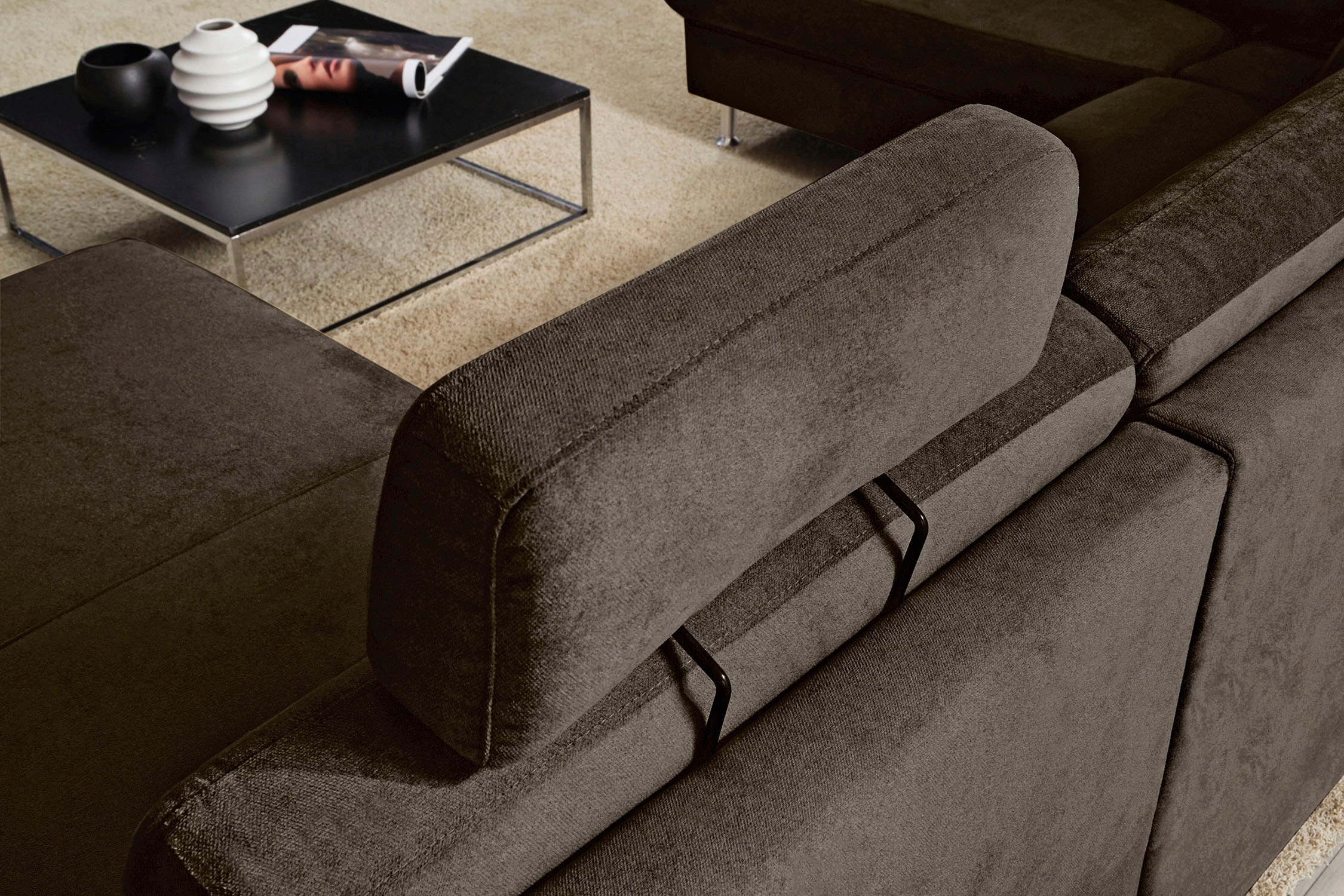 CALIZZA INTERIORS Wohnlandschaft »Onyx U-Form«, (3 St.), wahlweise mit Bettfunktion und Bettkasten
