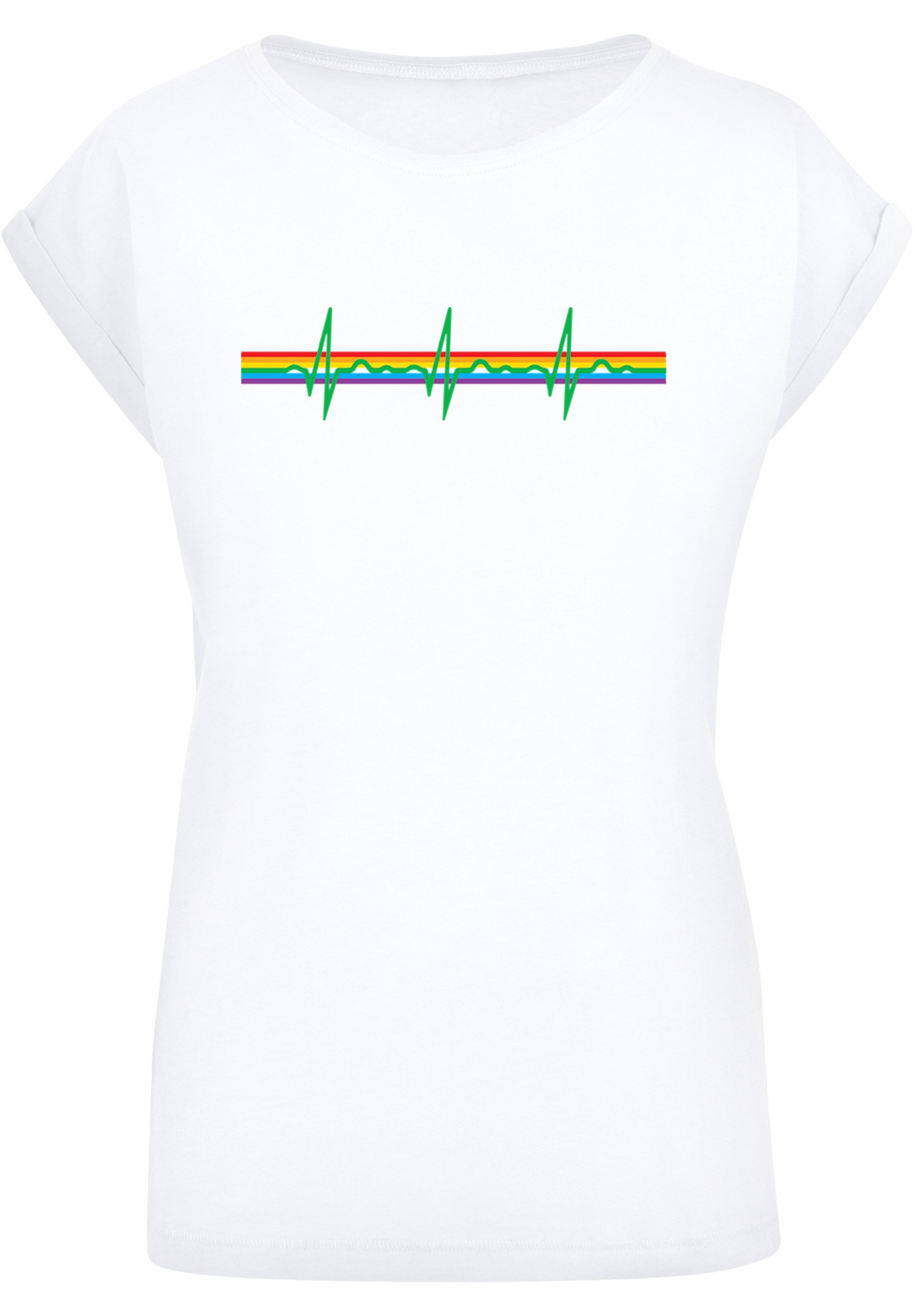 F4NT4STIC T-Shirt »Pink Floyd Prism Heartbeat Rainbow Regenbogen«, Damen,Premium Merch,Regular-Fit,Kurze Ärmel,Bandshirt