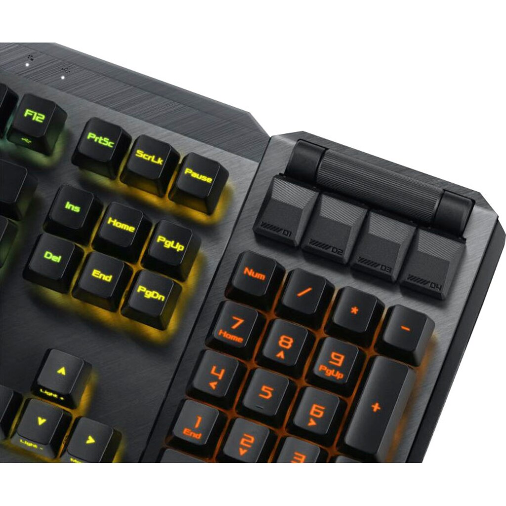 Asus Gaming-Tastatur »ROG Claymore II«, (Multimedia-Tasten-Handgelenkauflage-Funktionstasten-Lautstärkeregler-Ziffernblock)