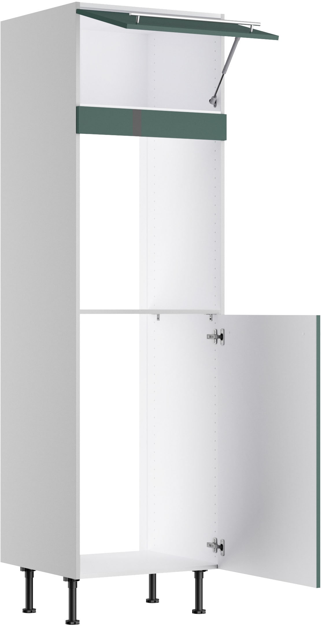OPTIFIT Backofen/Kühlumbauschrank »Bern2«, B 60 cm, H 211,8 cm, 1 Klappe, 1 Tür (H 89,2 cm), 1 feste Blende