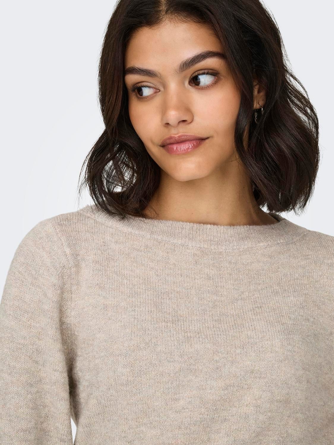JDY Strickpullover »JDYRUE GLITTER L/S BOAT PULLOVE KNT NOOS«, mit Glitzer-Effekt