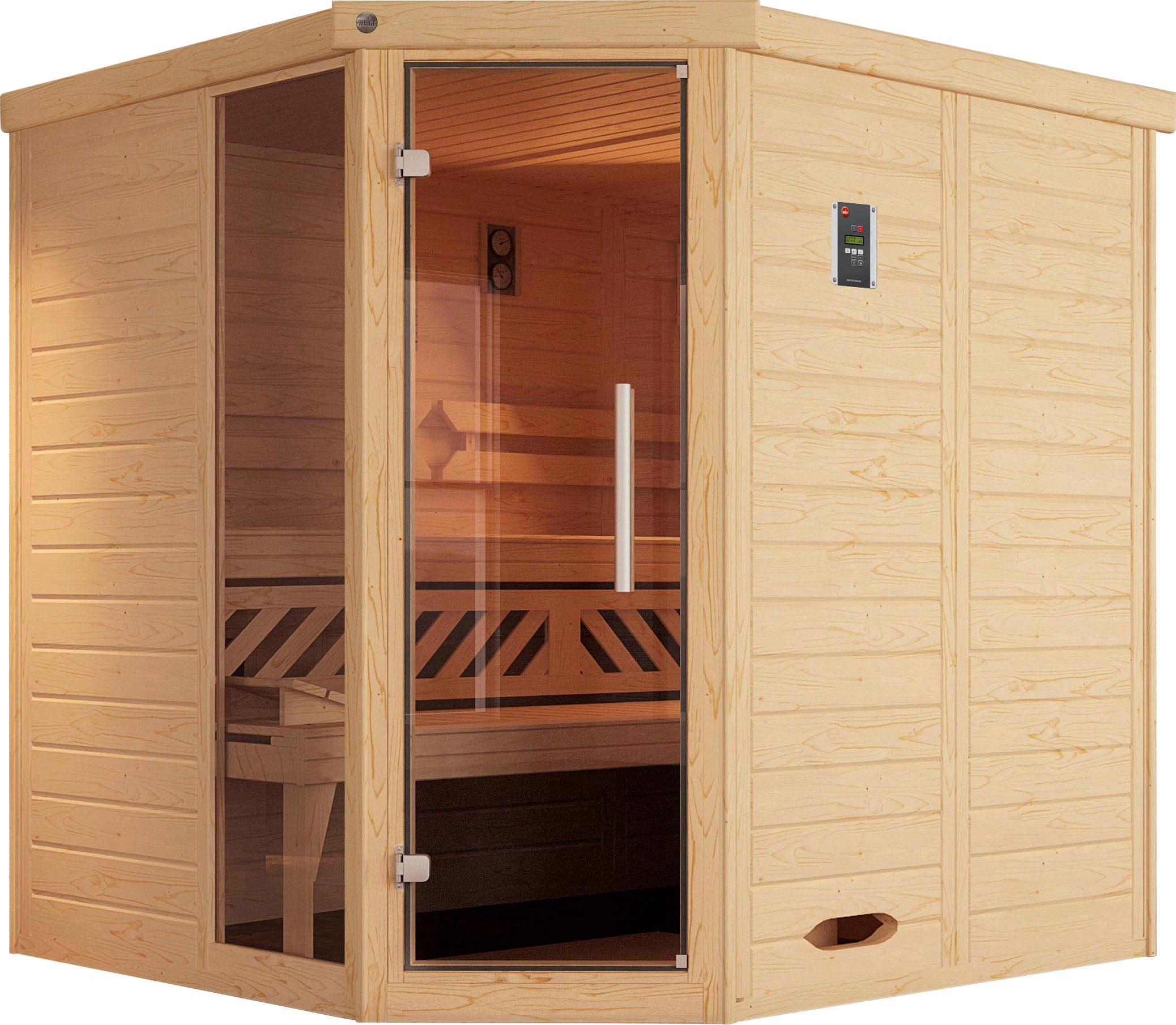 weka Sauna "Kemi" Set, 7,5 kW Bio-Ofen mit digitaler Steuerung