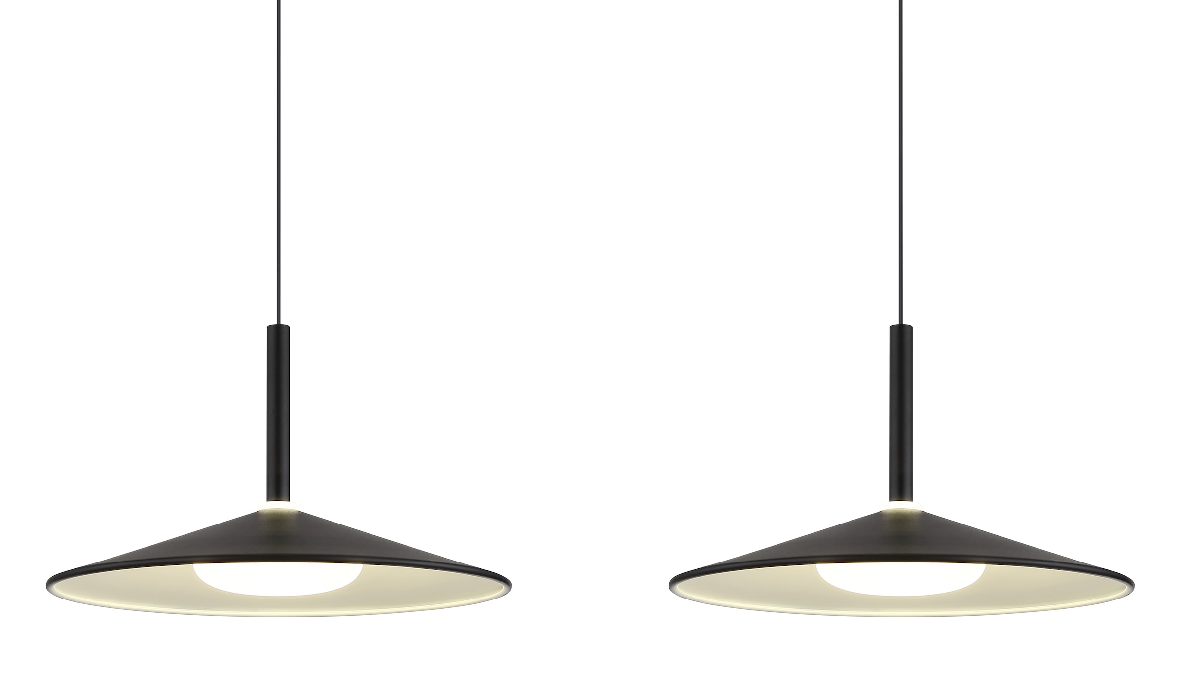 GLOBO LIGHTING Hängeleuchte »LAMPONE« LED-Modul 1 Stk. Warmweiß Hängelampe Metall schwarz Acryl opal Esszimmer Esstisch