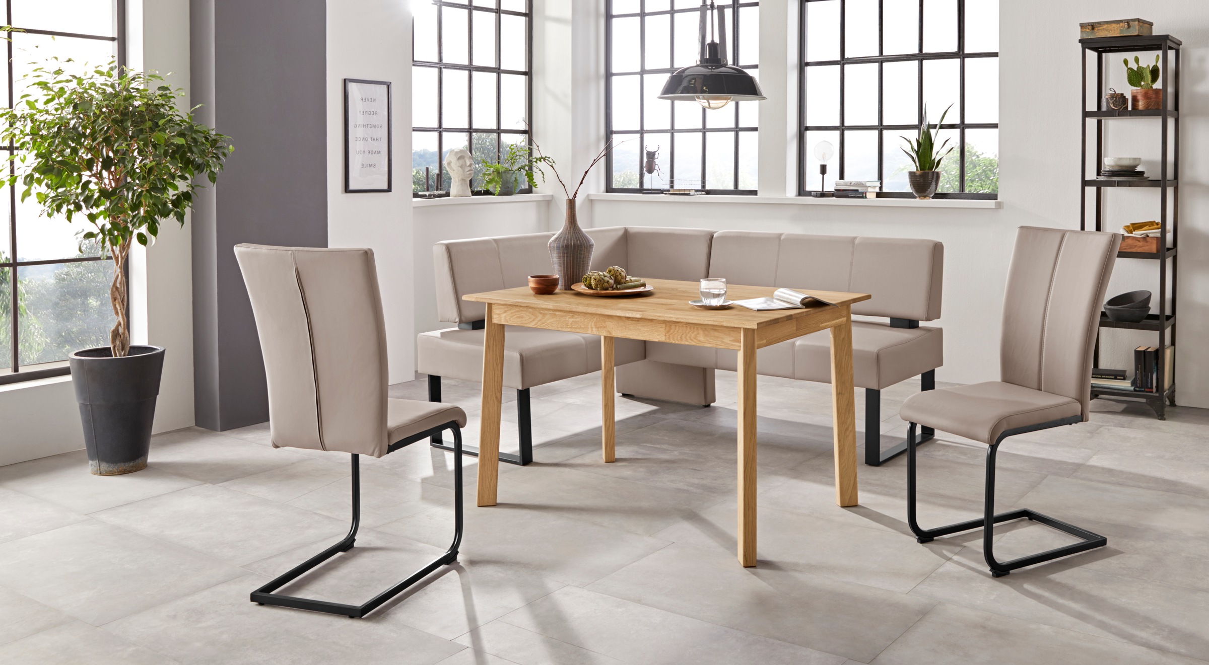 Home affaire Eckbank "Oliver mit Metallgestell, Küchenbank" verschiedene Be günstig online kaufen