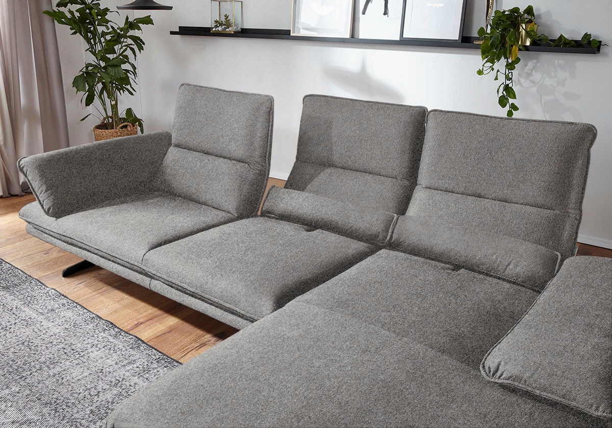 W.SCHILLIG Ecksofa »broadway, Designsofa mit tollem Sitzkomfort«, Sitztiefenverstellung, Kopfteil- & Seitenteilverstellung, Breite 291cm