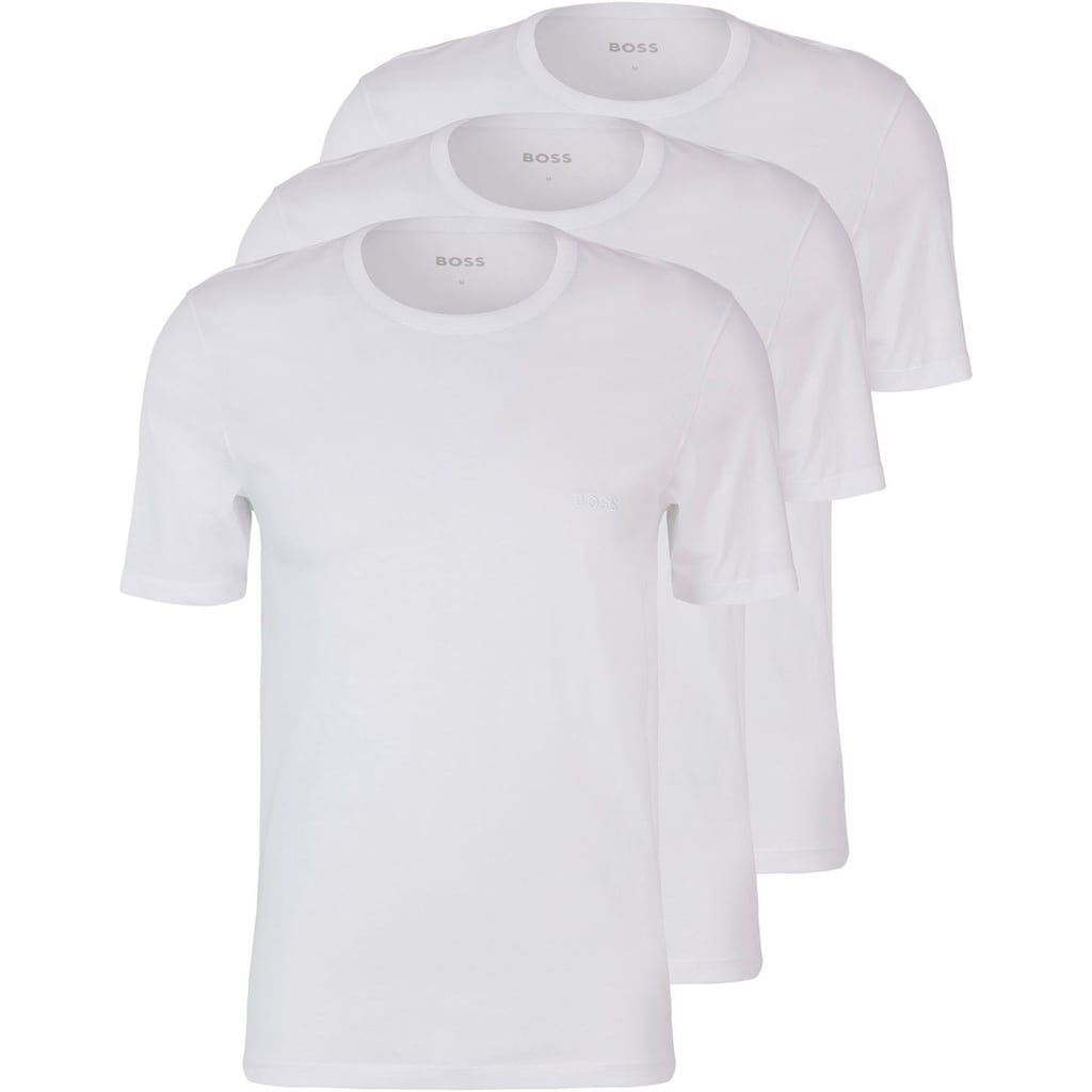 BOSS T-Shirt »T-Shirt Rundhals«, (3er-Pack), mit dezentem BOSS Logo-Print