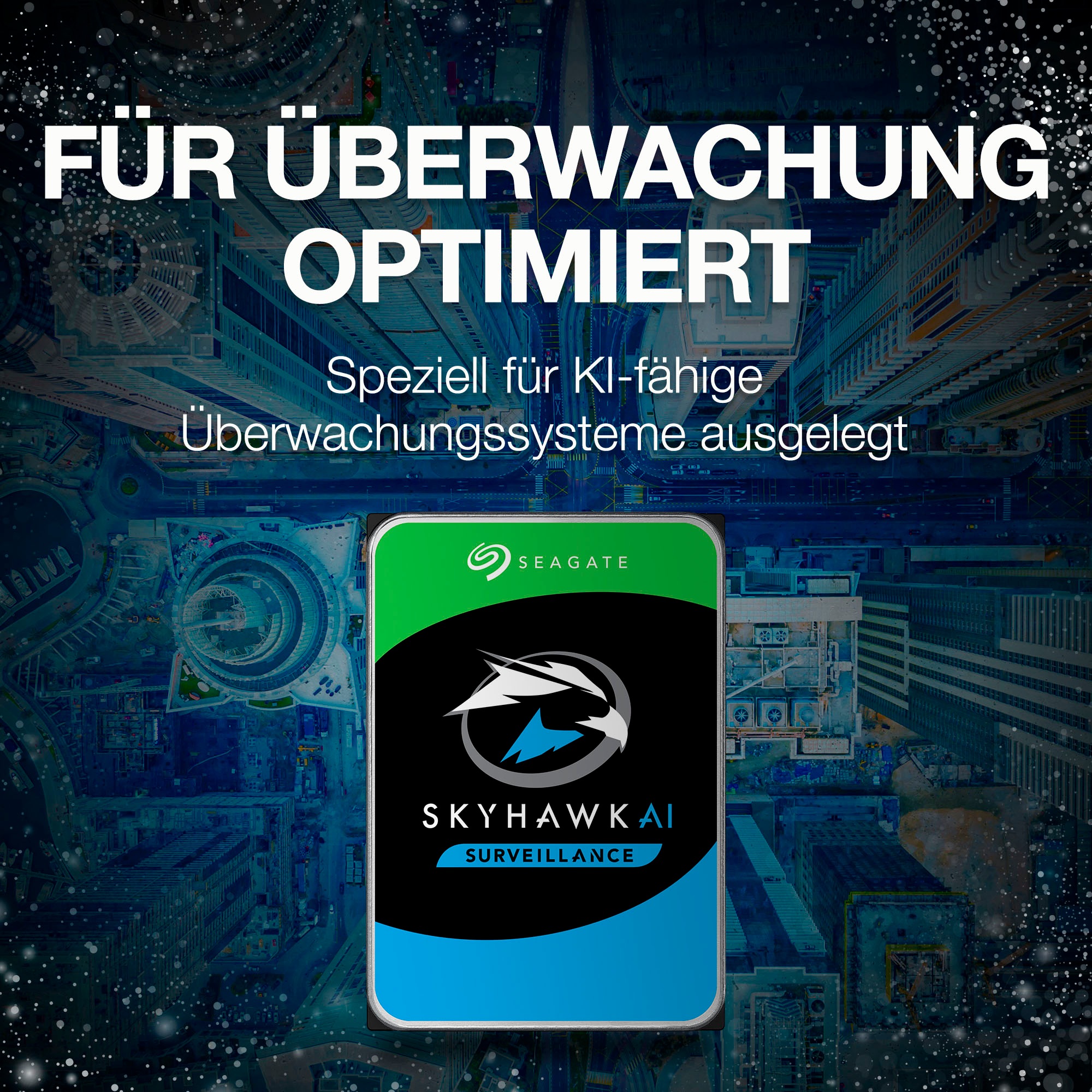 Seagate HDD-Festplatte »SkyHawk AI«, 3,5 Zoll, Anschluss SATA III, Bulk, inkl. 3 Jahre Rescue Data Recovery Services