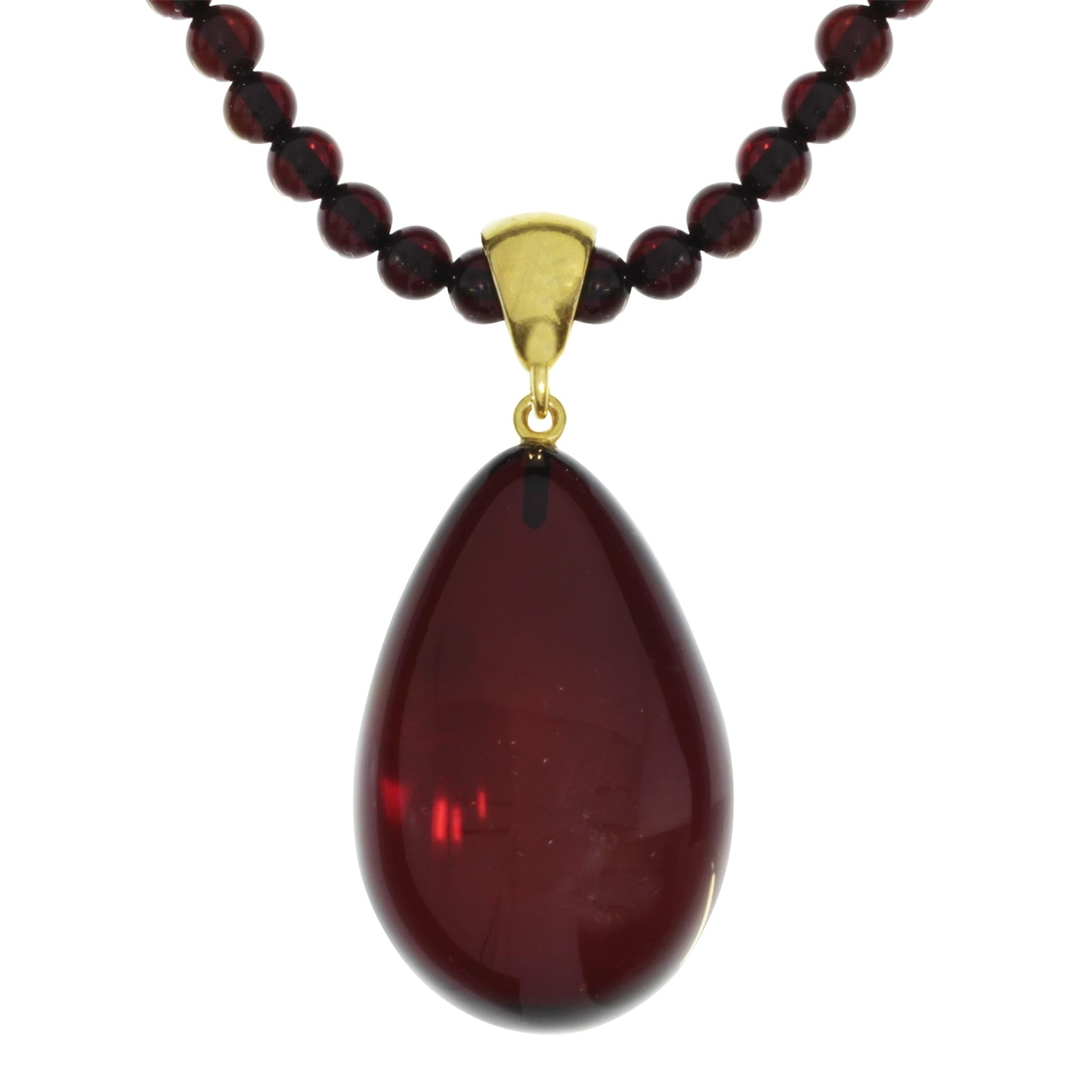 OSTSEE-SCHMUCK Damen Gliederkette "Ostsee-Schmuck Kette mit Anhänger Danielle", 50cm, Bernstein, L: 50, braun, Bernstein, Halsketten