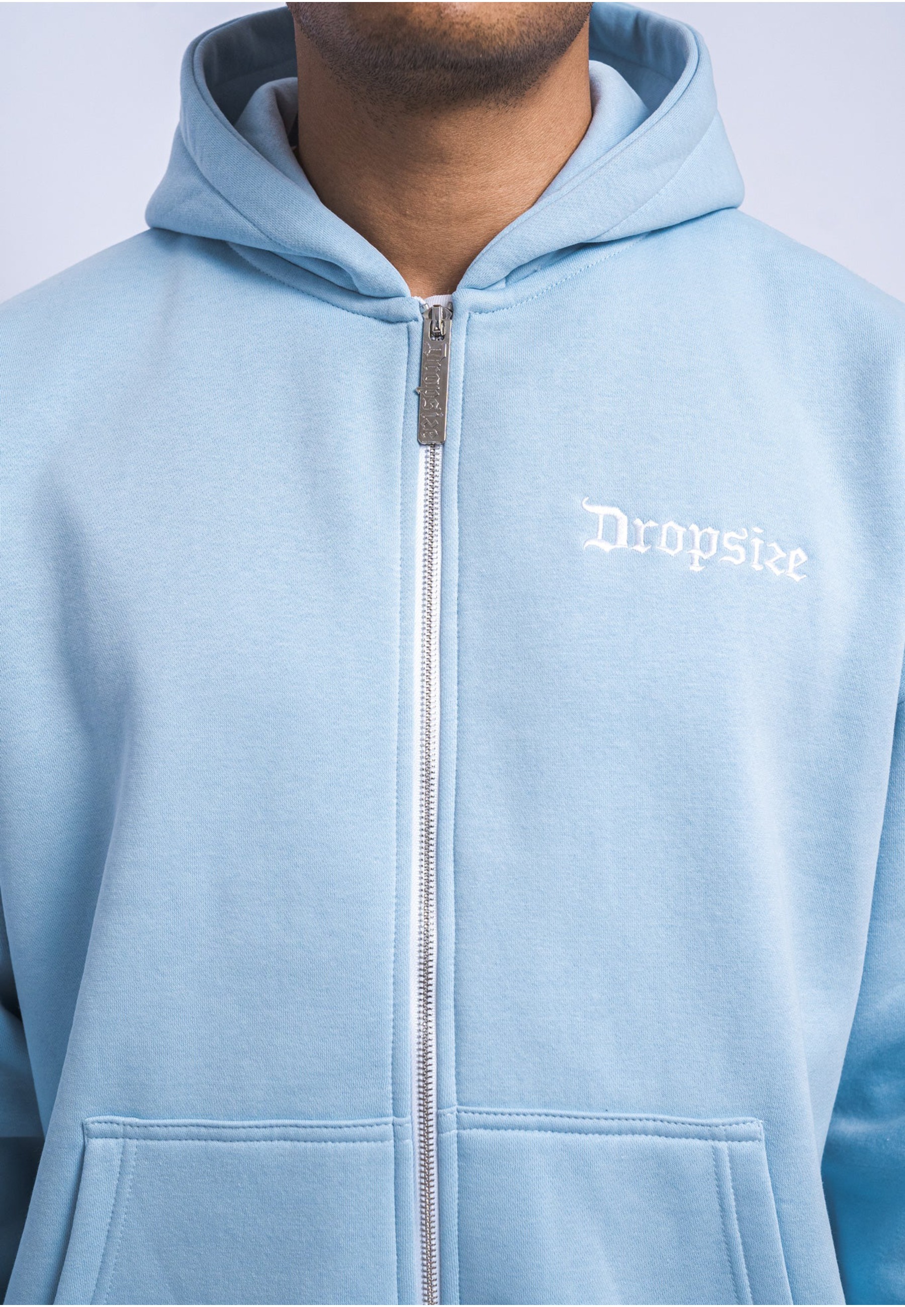 Dropsize Kapuzensweatshirt »Dropsize Herren Super Heavy Oversize Blank Zip Hoodie«, 1
