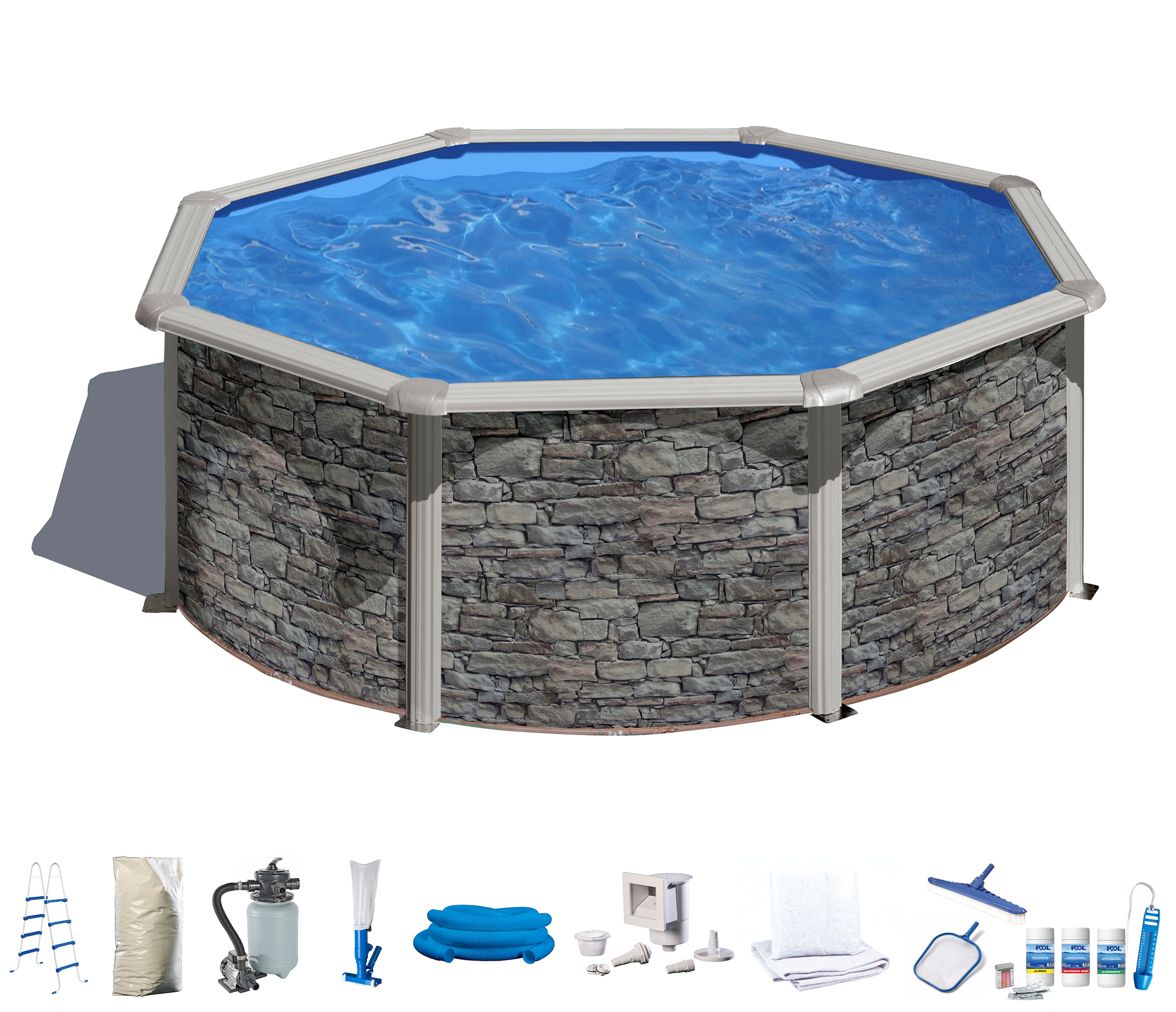 my POOL BWT Rundpool in moderner Steinoptik, Höhe 120 cm, verschiedene Größ günstig online kaufen