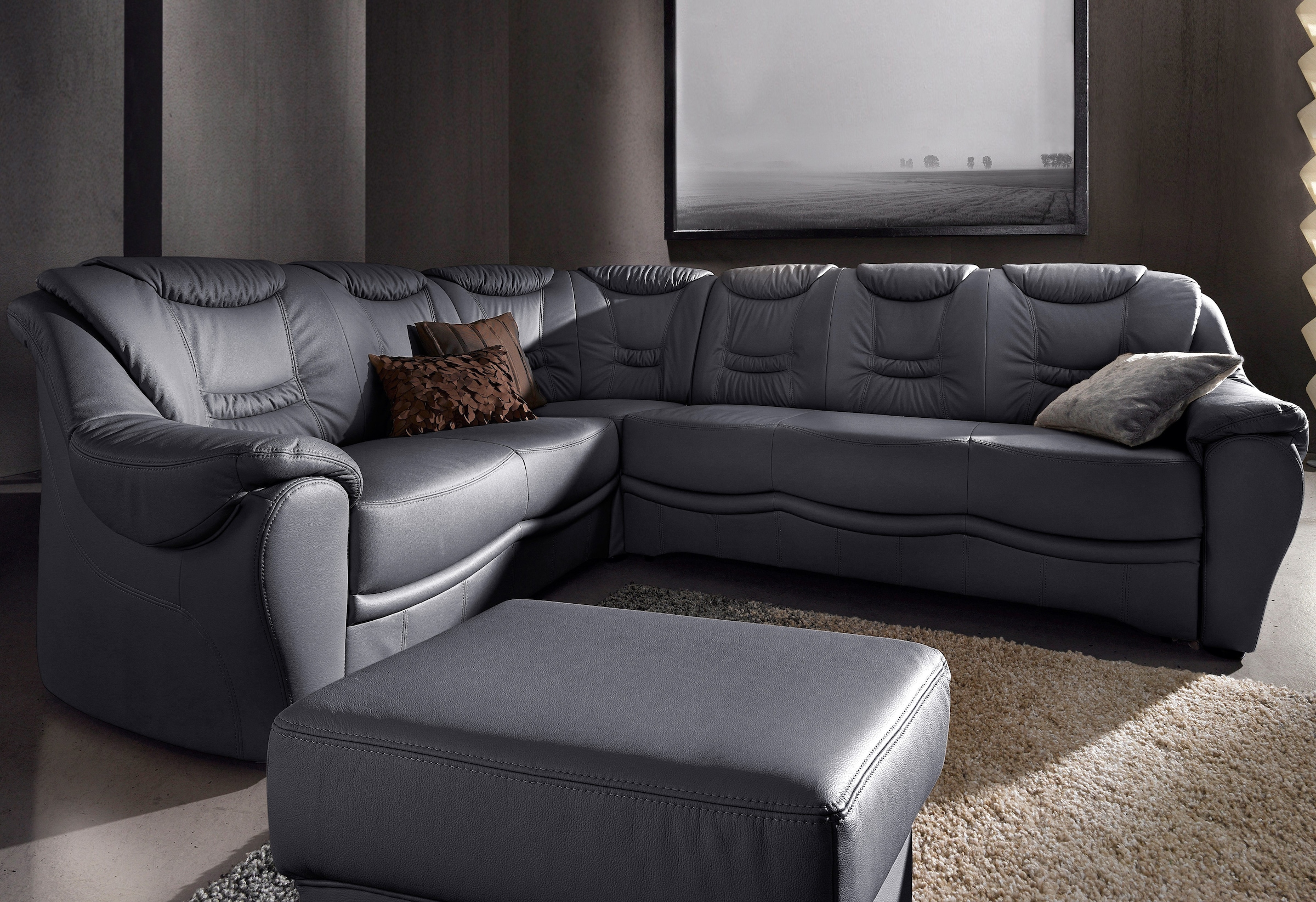 sit&more Ecksofa "Benson L-Form", wahlweise mit Bettfunktion