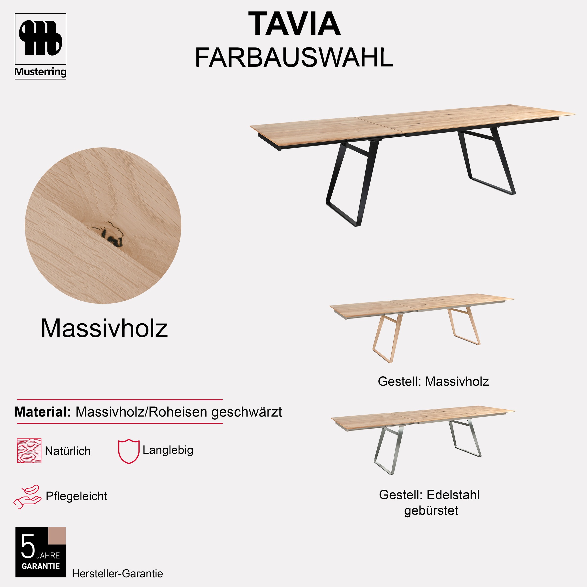 Musterring Tavia Dining Table Black 220x100x76cm 2