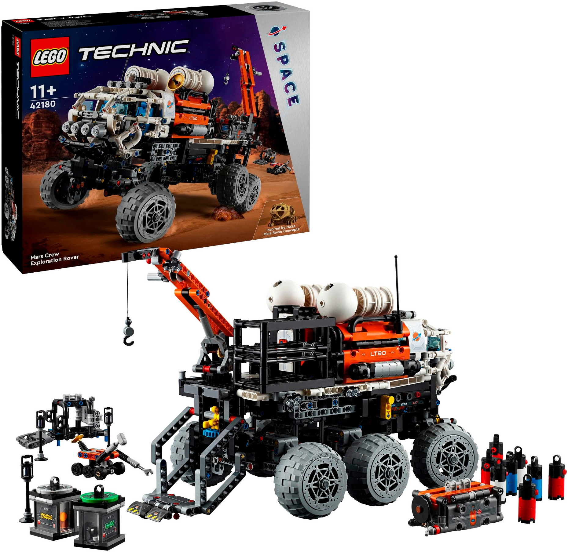 Konstruktionsspielsteine »Mars Exploration Rover (42180), LEGO® Technic«, (1599 St.),...