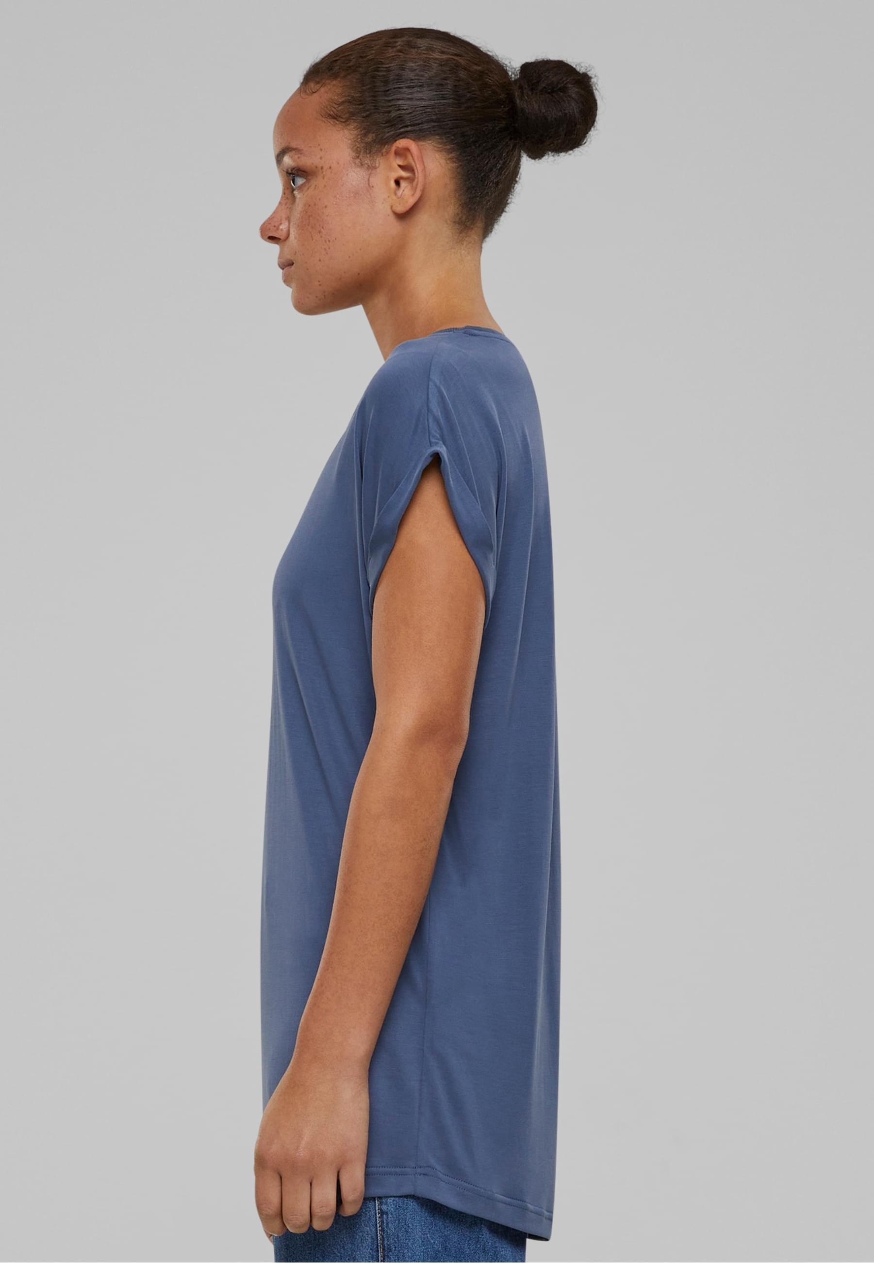 URBAN CLASSICS Kurzarmshirt »Urban Classics Damen Ladies Modal Extended Shoulder Tee«, (1 tlg.)