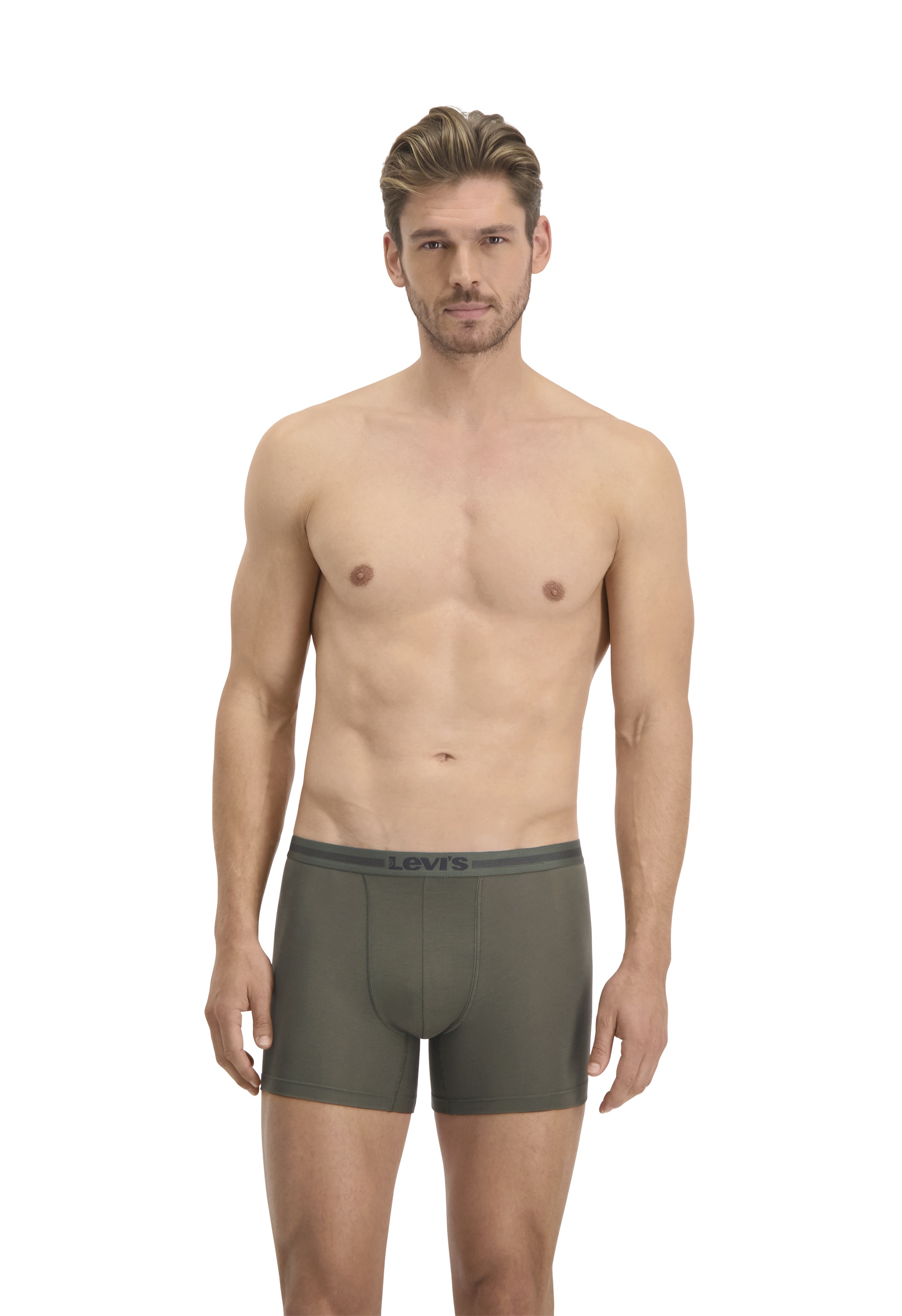 Levi's® Boxershorts »LEVIS MEN TENCEL BOXER BRIEF 2P«, (Packung, 2 St., 2er Pack), mit breitem Logobund