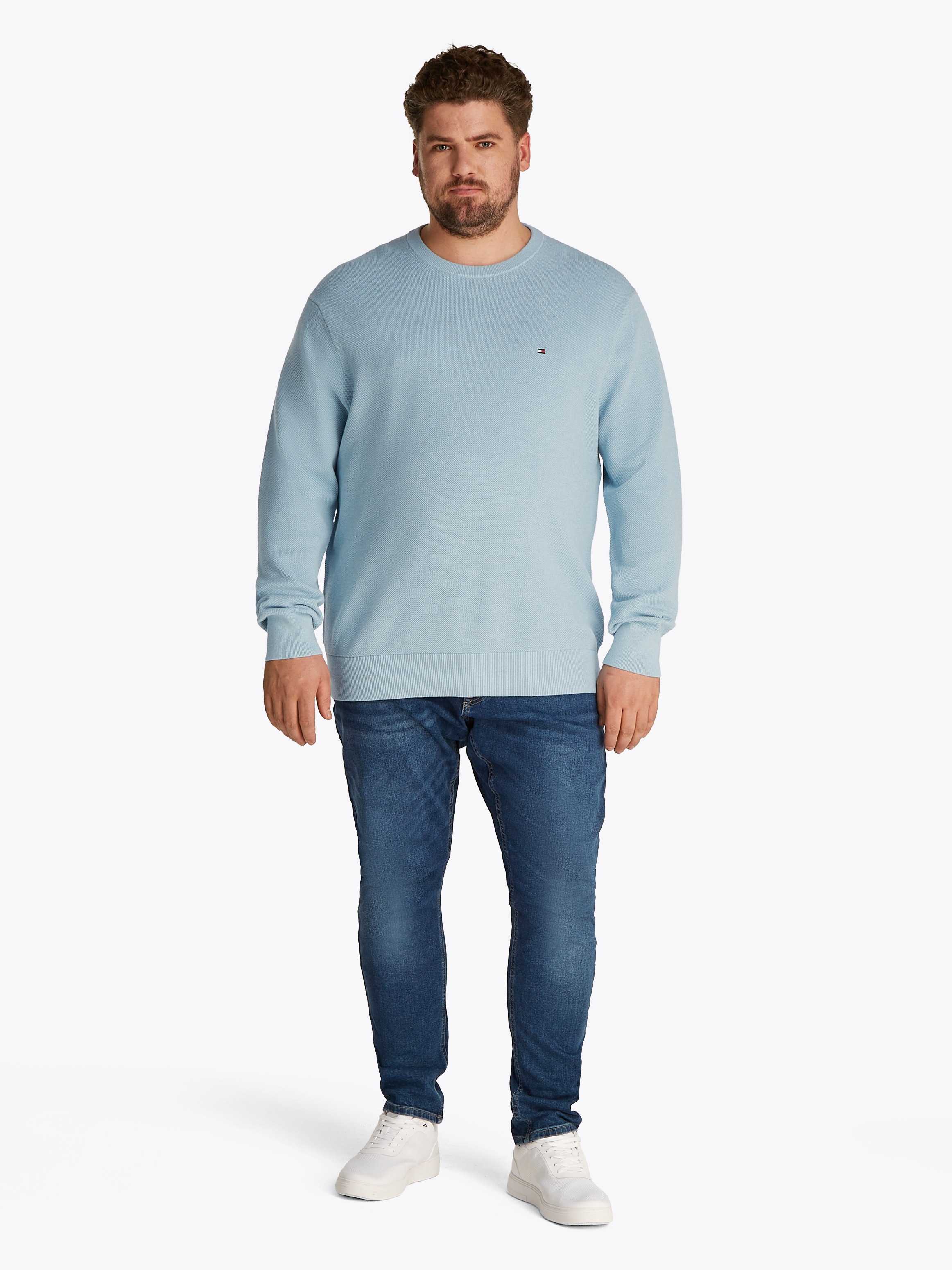 Tommy Hilfiger Big & Tall Rundhalspullover »BT-ESSENTIAL STRUCTURE CREW NECK«, Große Größen