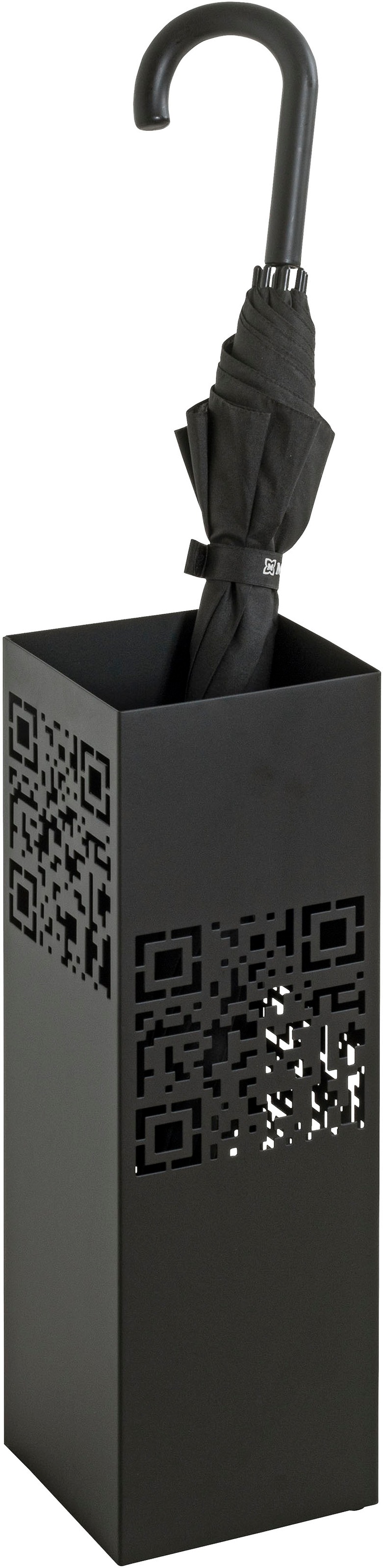 HAKU Schirmständer »Blumenpodest, Blumenständer, Pflanzsäule« quadratisch- aus Metall Schwarz - B/T/H 16/16/48 cm