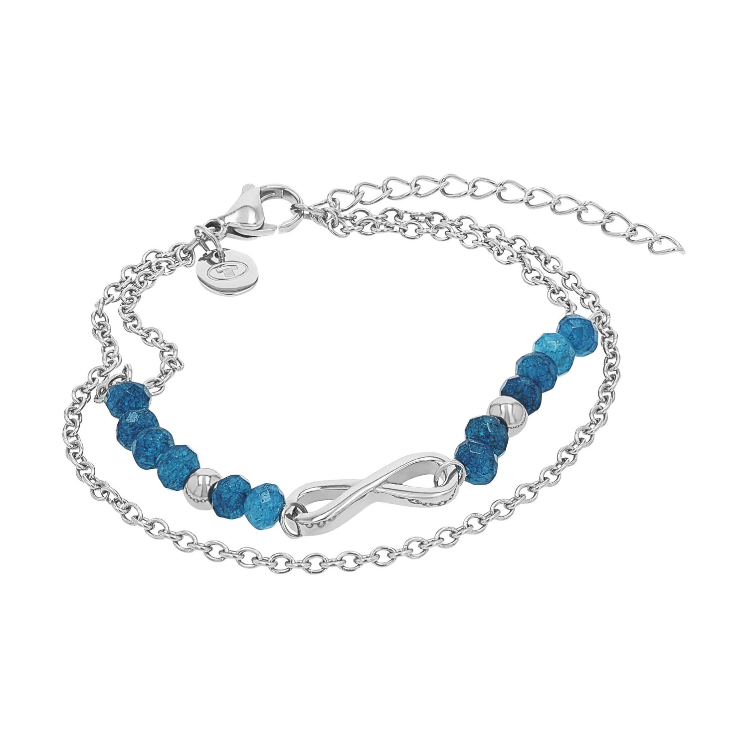 TOM TAILOR Armband »Schmuck Geschenk Edelstahl Infinity Unendlichkeitsschleife« mit Glassteine