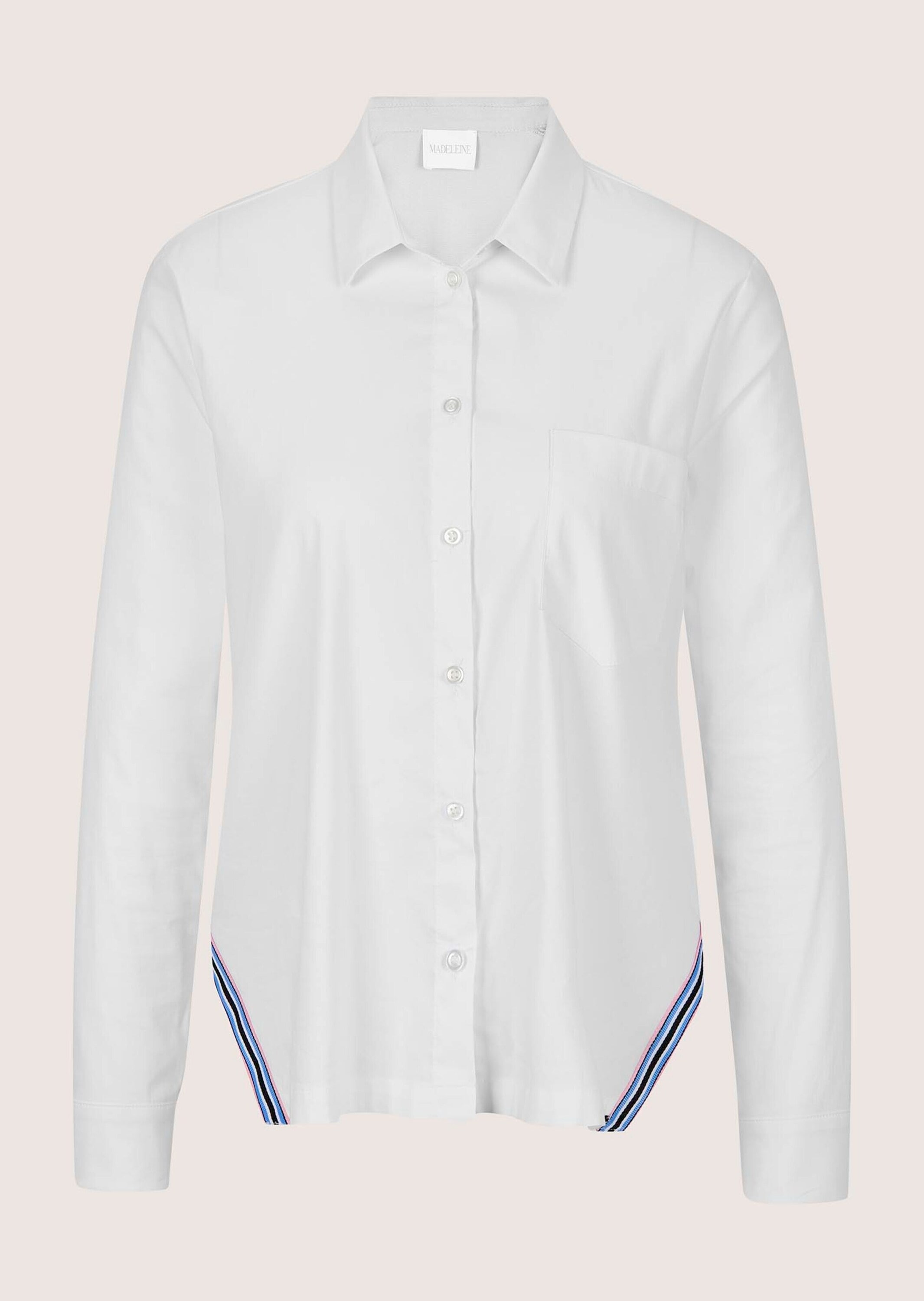 MADELEINE Langarmbluse "Hemdbluse Baumwollbluse mit Kontrastdetails" günstig online kaufen