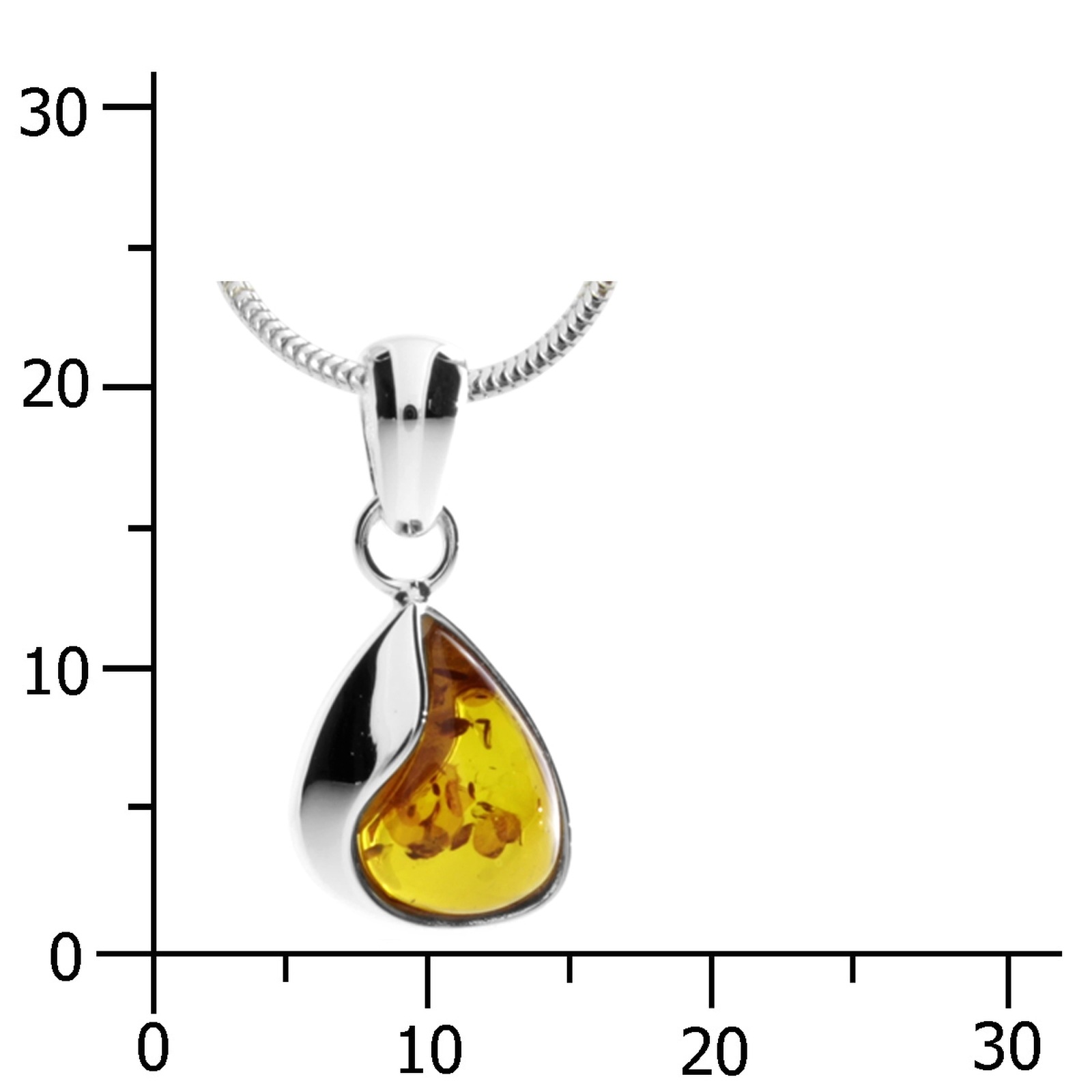 OSTSEE-SCHMUCK Kette mit Anhänger »Ostsee-Schmuck Kette mit Anhänger Jeska 20 mm«, (2 tlg.)