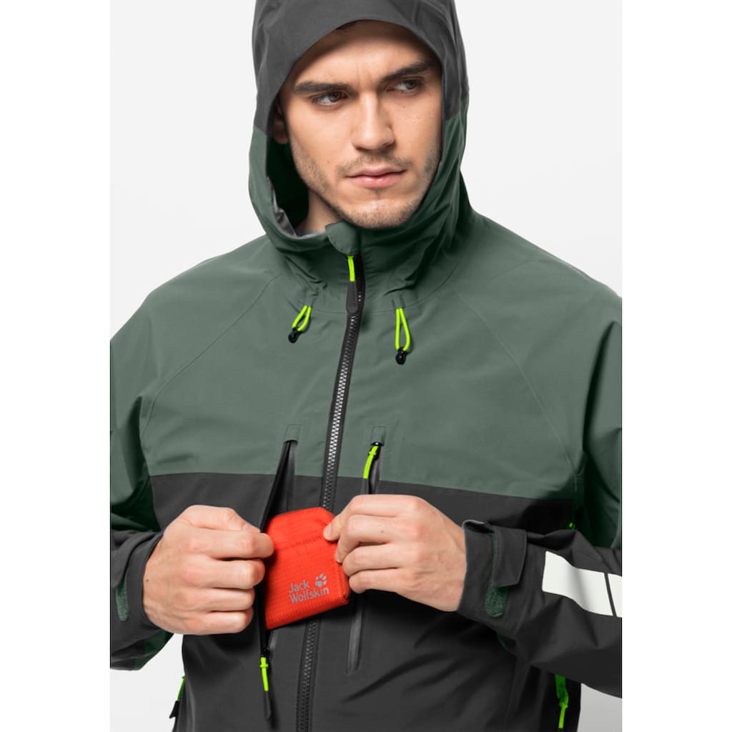 Jack Wolfskin Fahrradjacke »MOROBBIA 3L JKT M«, mit Kapuze