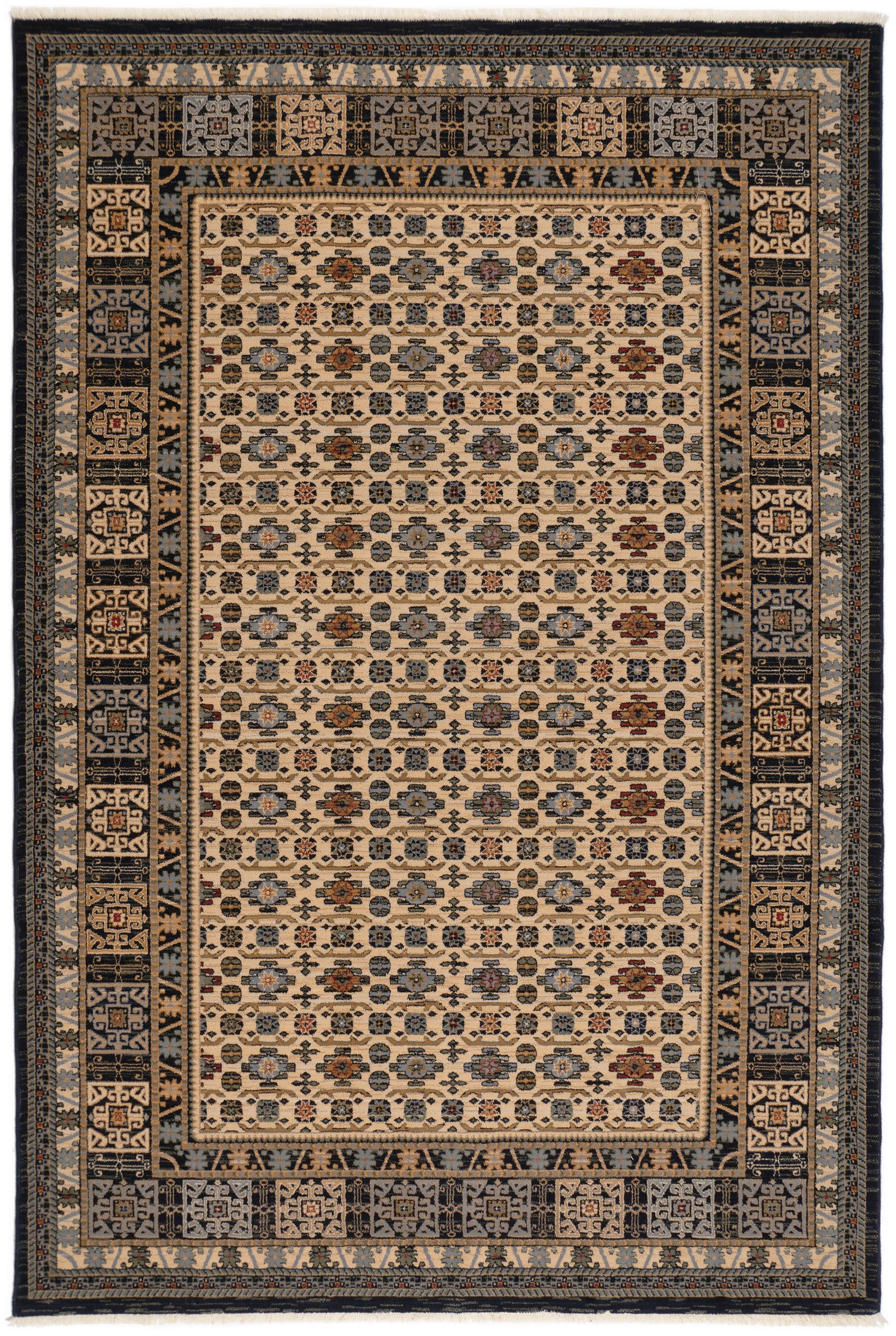THEKO Wollteppich »Saharna 6428«, rechteckig, 10 mm Höhe, reine Wolle, Orient-Optik, mit Fransen