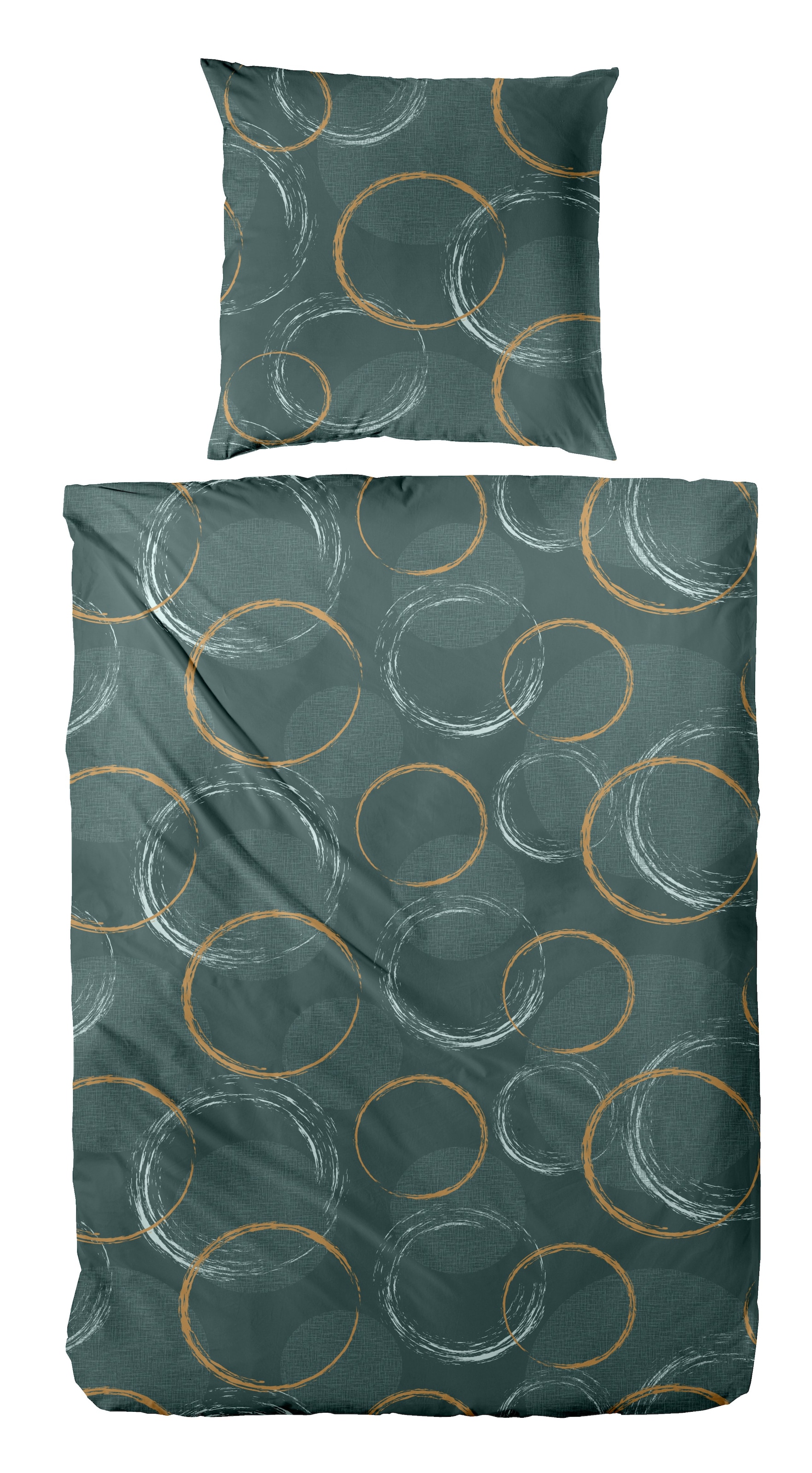 Primera Bettwäsche "Mako-Satin -Bettwäsche Trace" 2 Stk. mit frischem Kreis günstig online kaufen