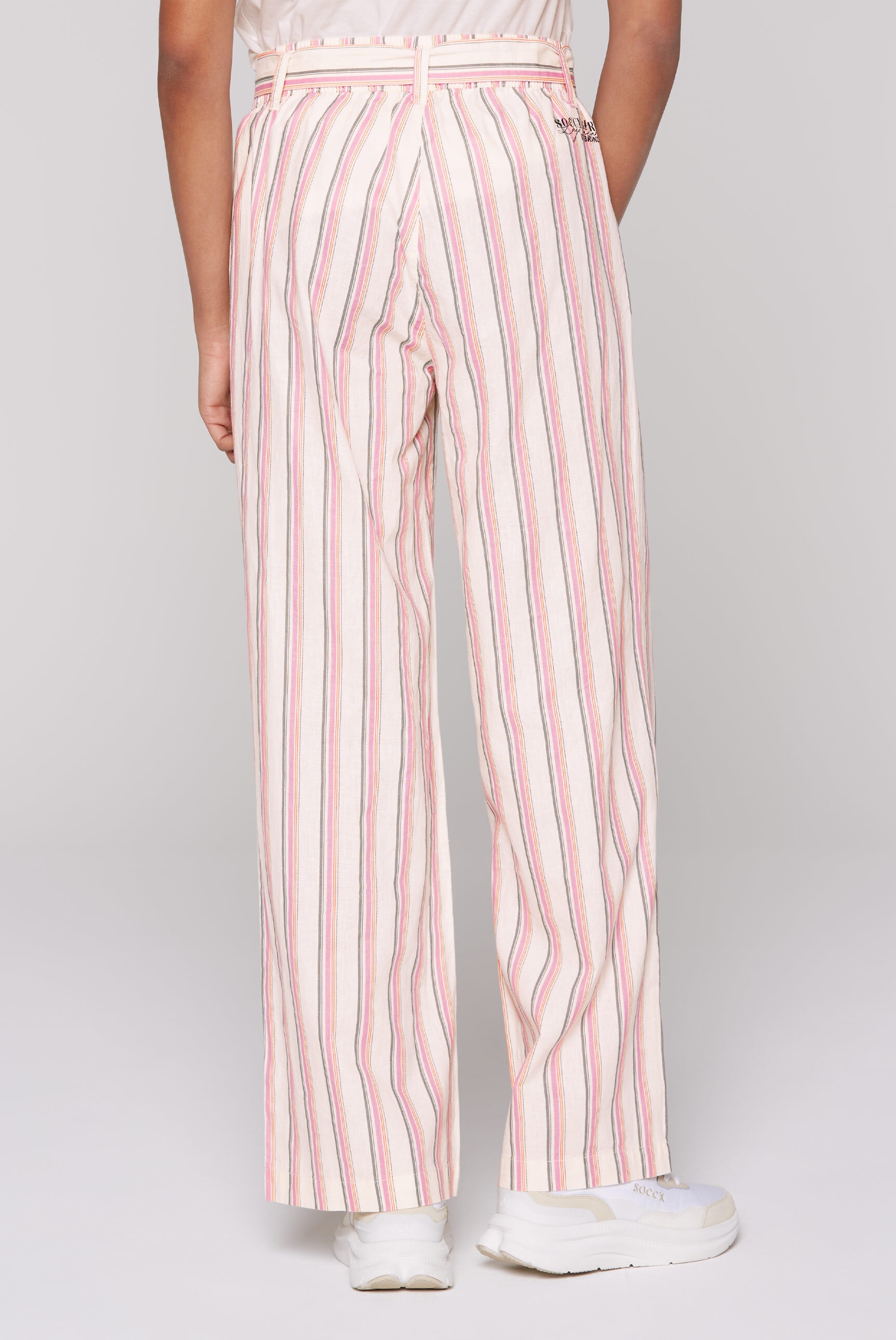 SOCCX Leinenhose, mit Bindeband