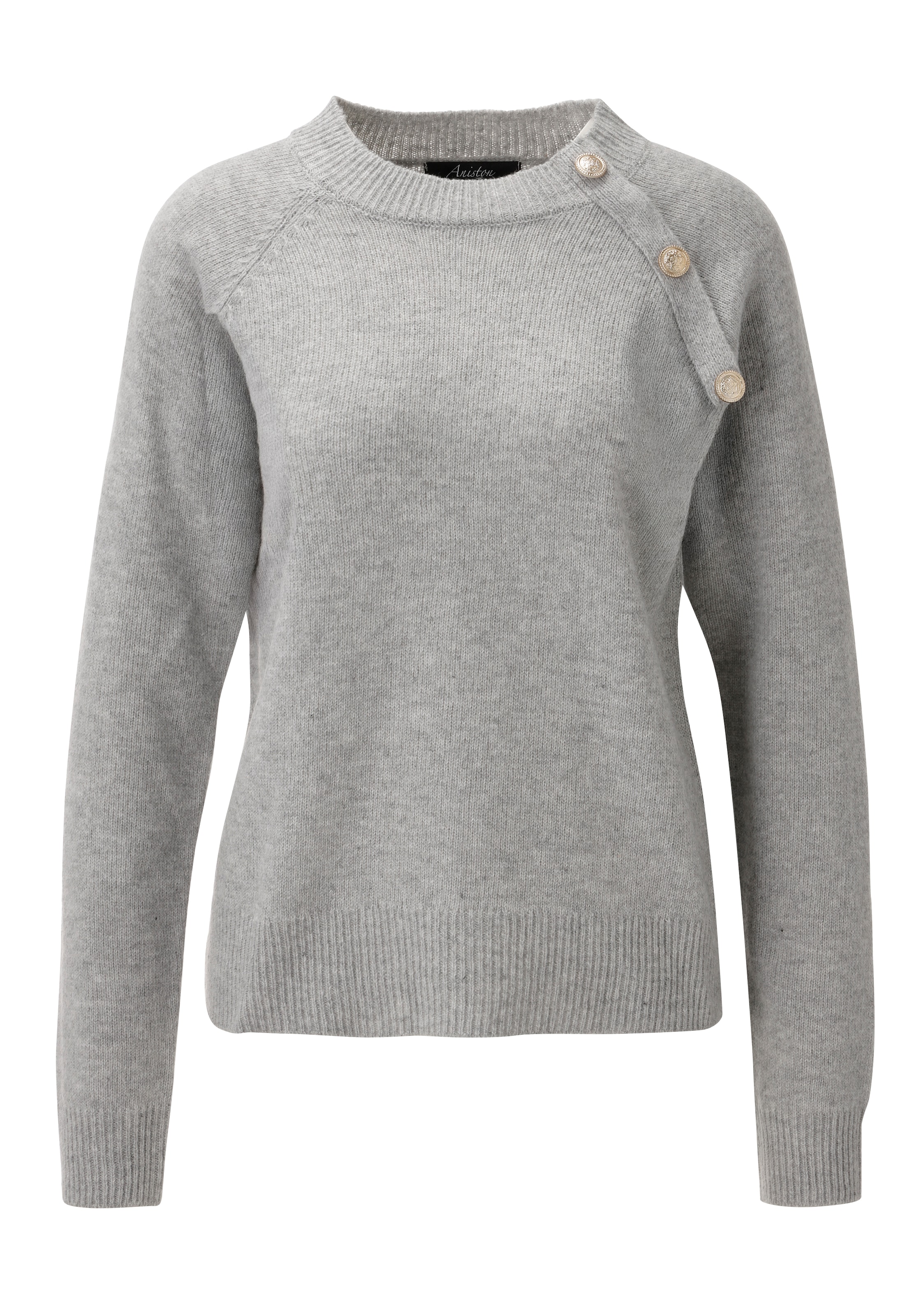 Aniston CASUAL Strickpullover mit dekorativen, geprägten Zierknöpfen - NEUE KOLLEKTION