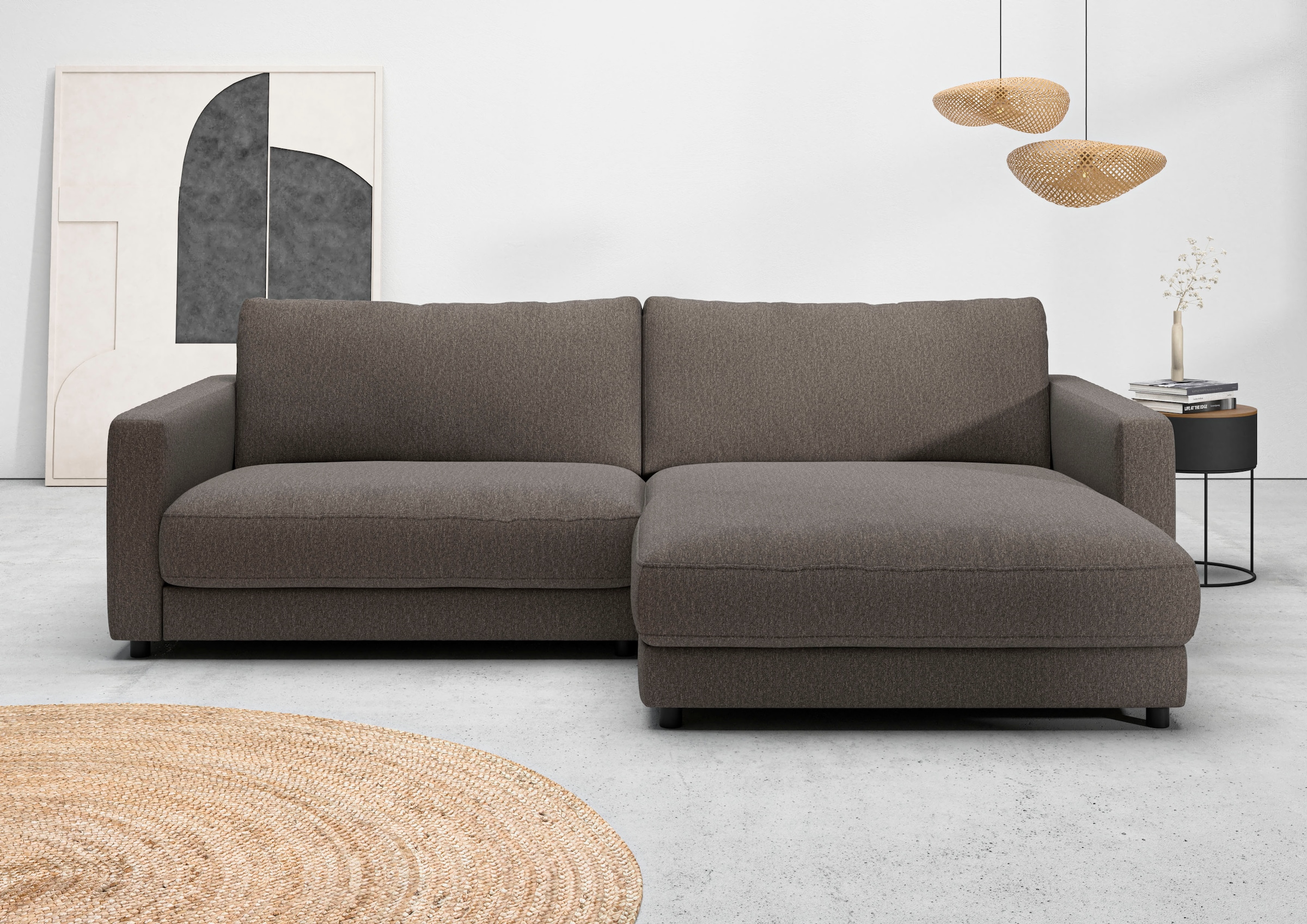 Home affaire Ecksofa "Ecksofa Jiro, L-Form, große Sitztiefe, Breite 265 cm" günstig online kaufen